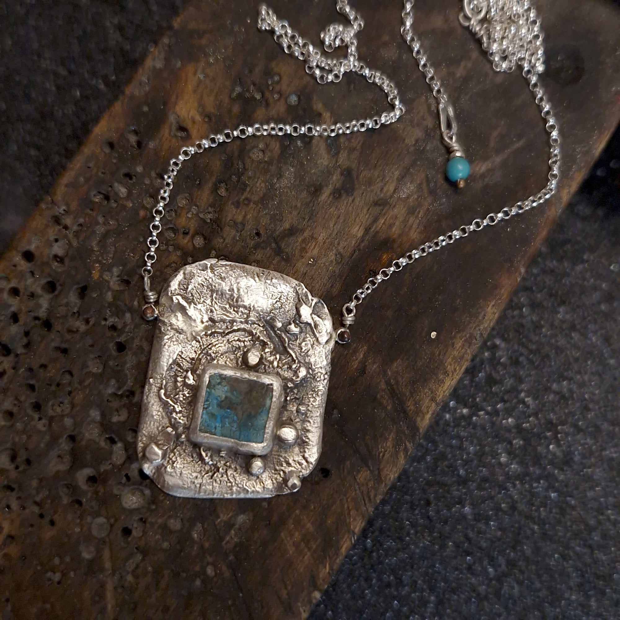 Silver turquoise necklace