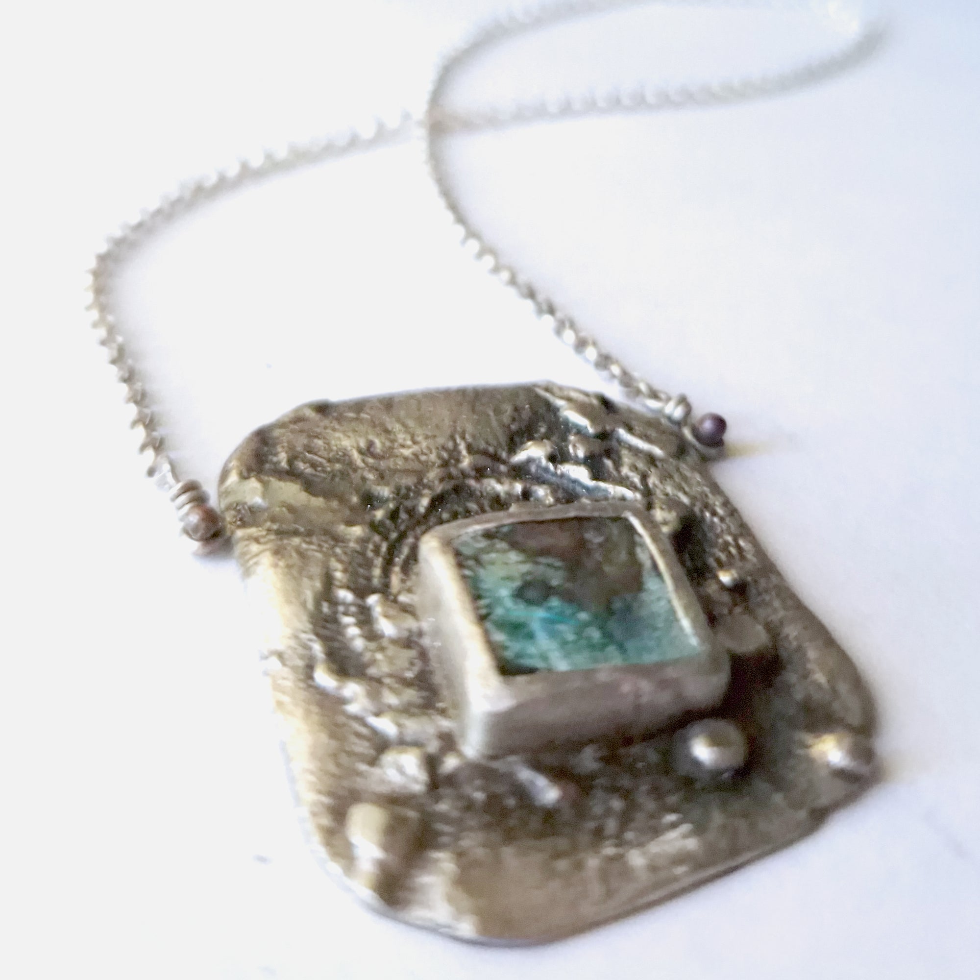 Silver turquoise necklace