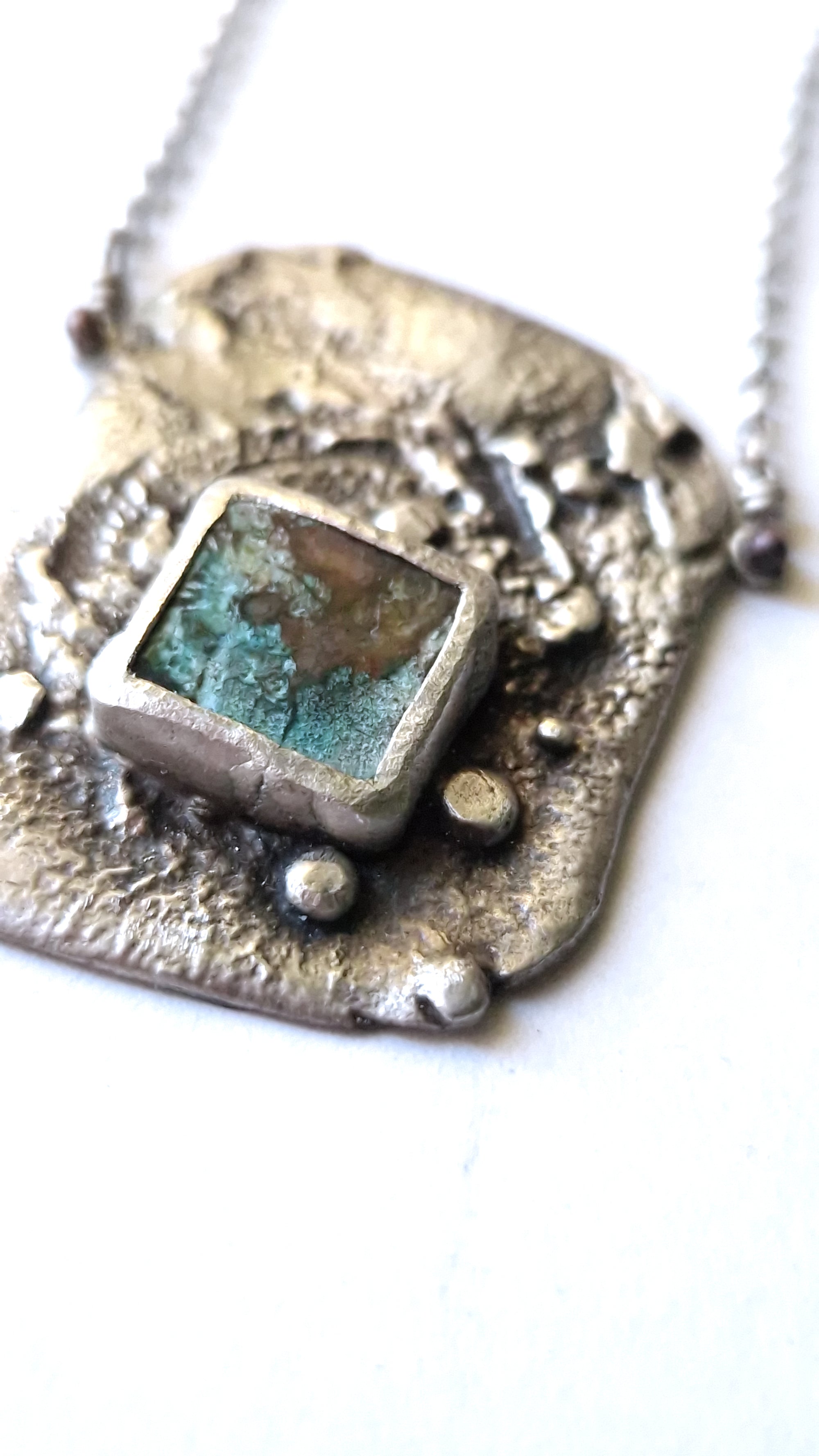 Silver turquoise necklace