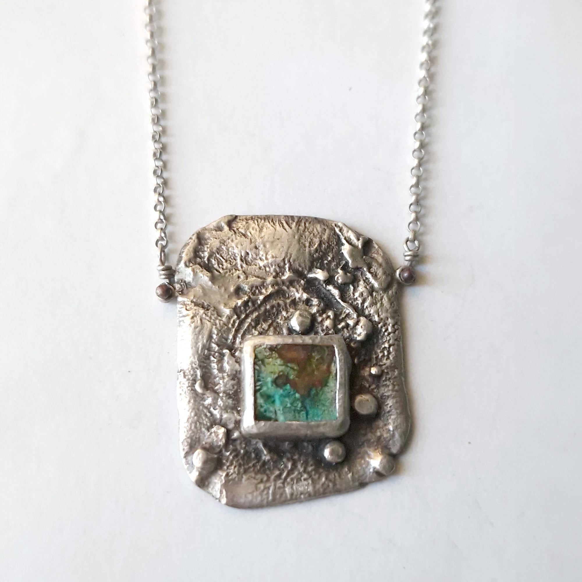 Silver turquoise necklace