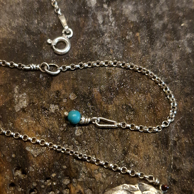 Silver turquoise necklace