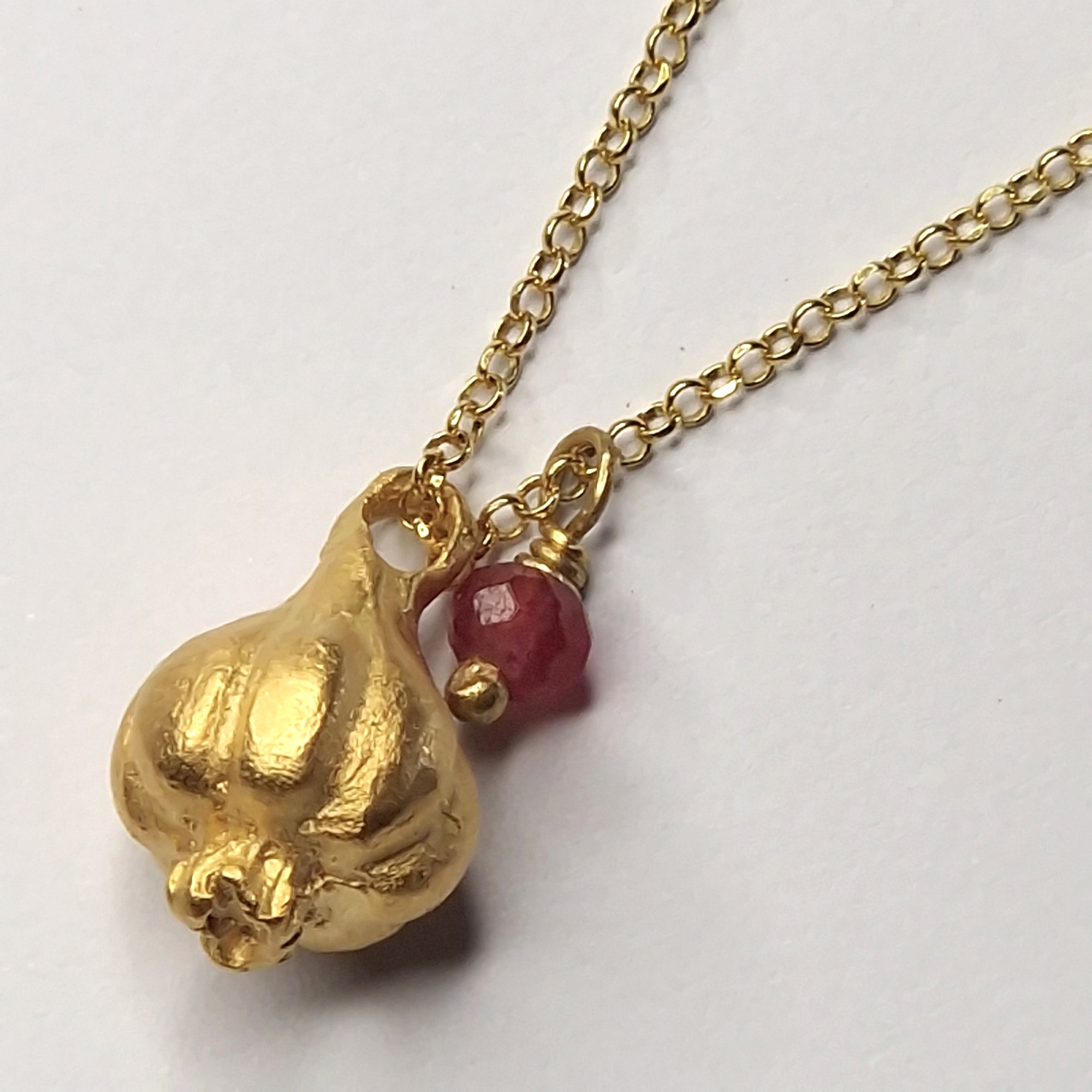 Good luck charms: Garlic necklace