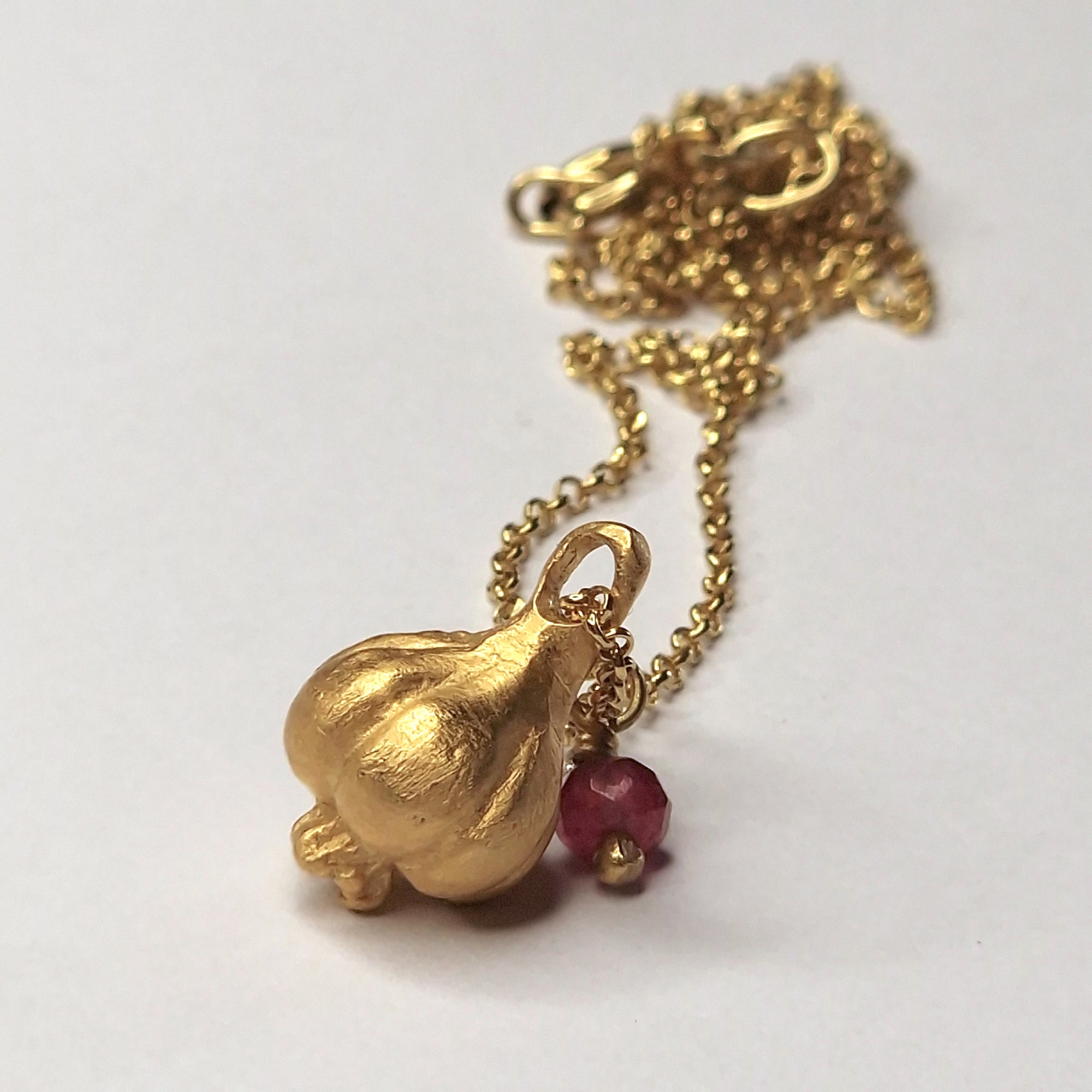 Good luck charms: Garlic necklace