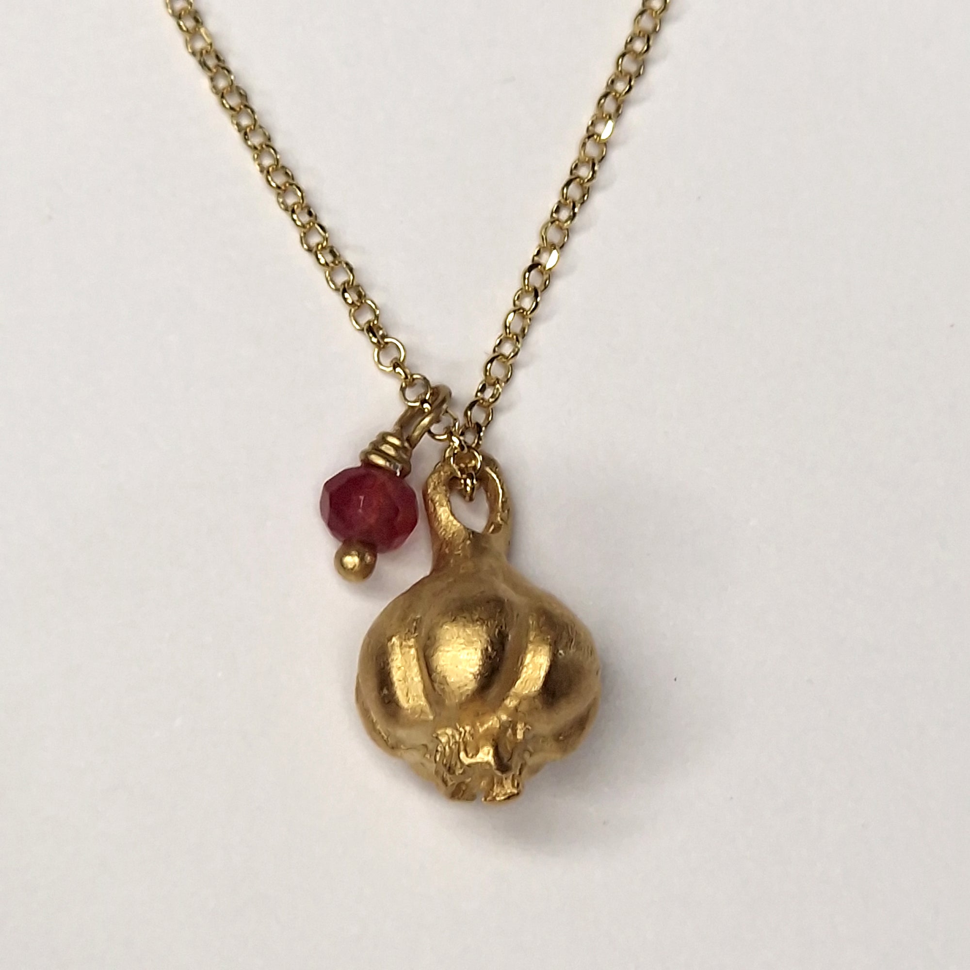 Good luck charms: Garlic necklace