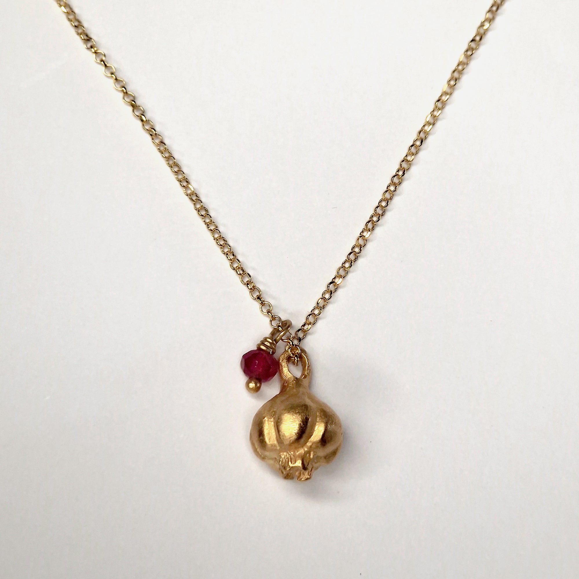 Good luck charms: Garlic necklace