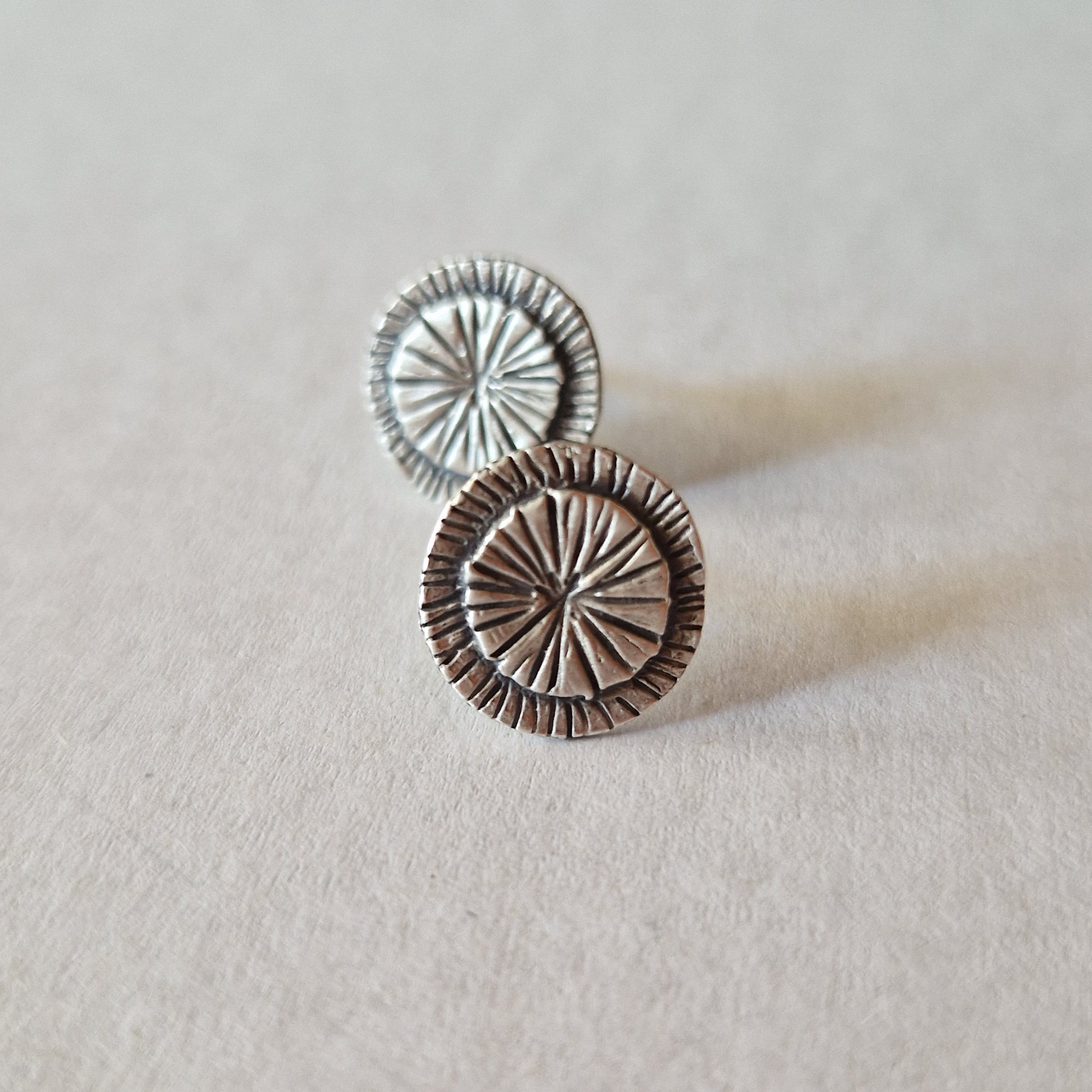 Silver Rosette Stud Earrings – Minimal Everyday Jewelry