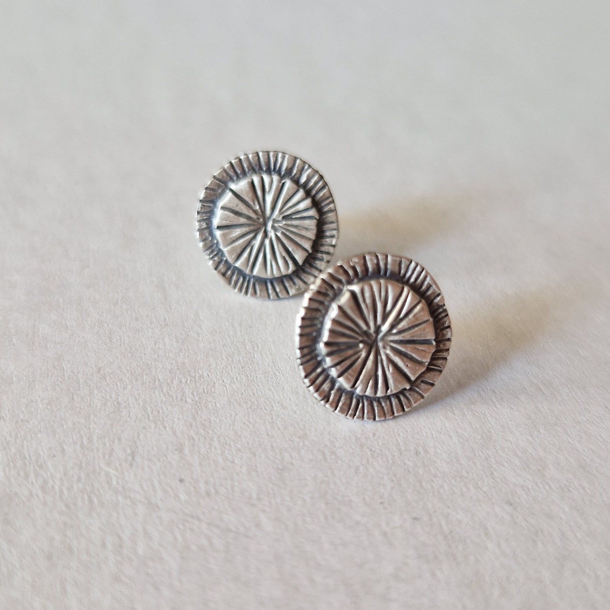 Silver Rosette Stud Earrings – Minimal Everyday Jewelry