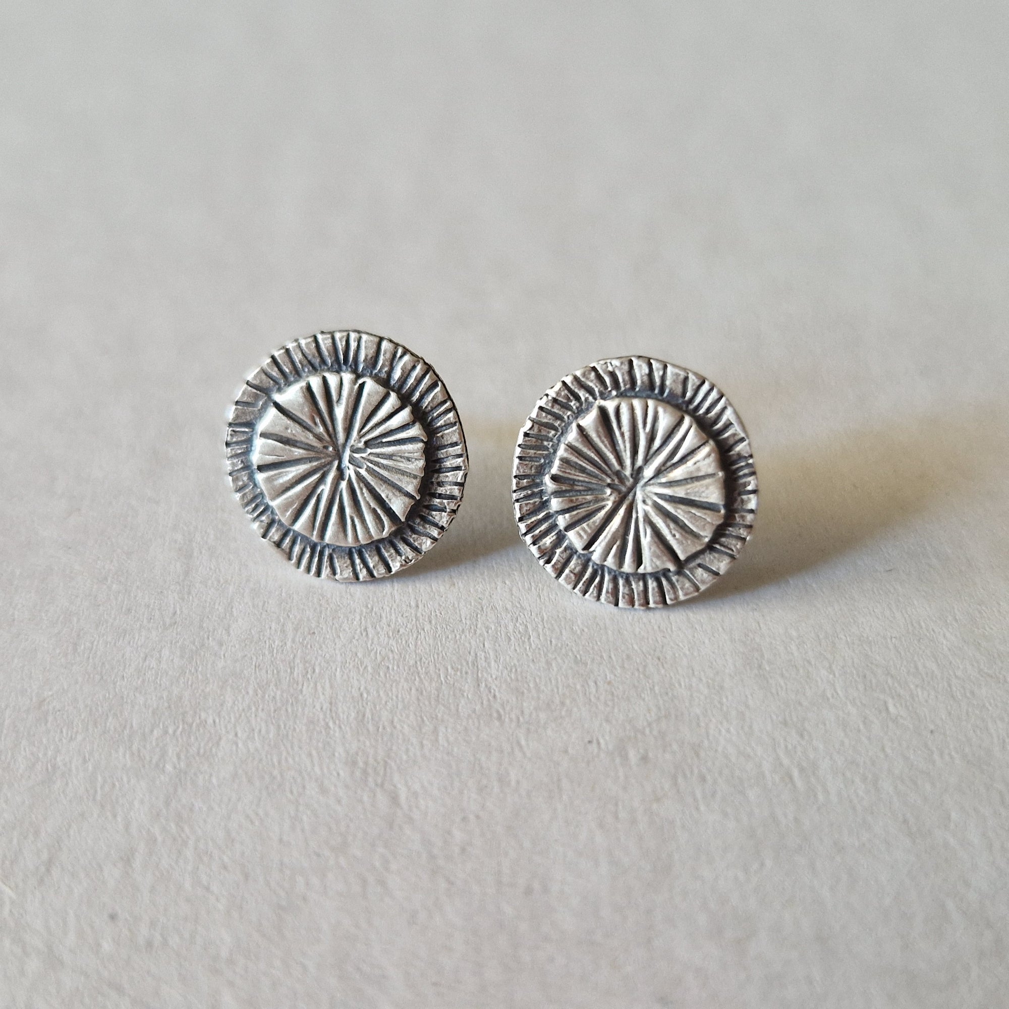 Silver Rosette Stud Earrings – Minimal Everyday Jewelry