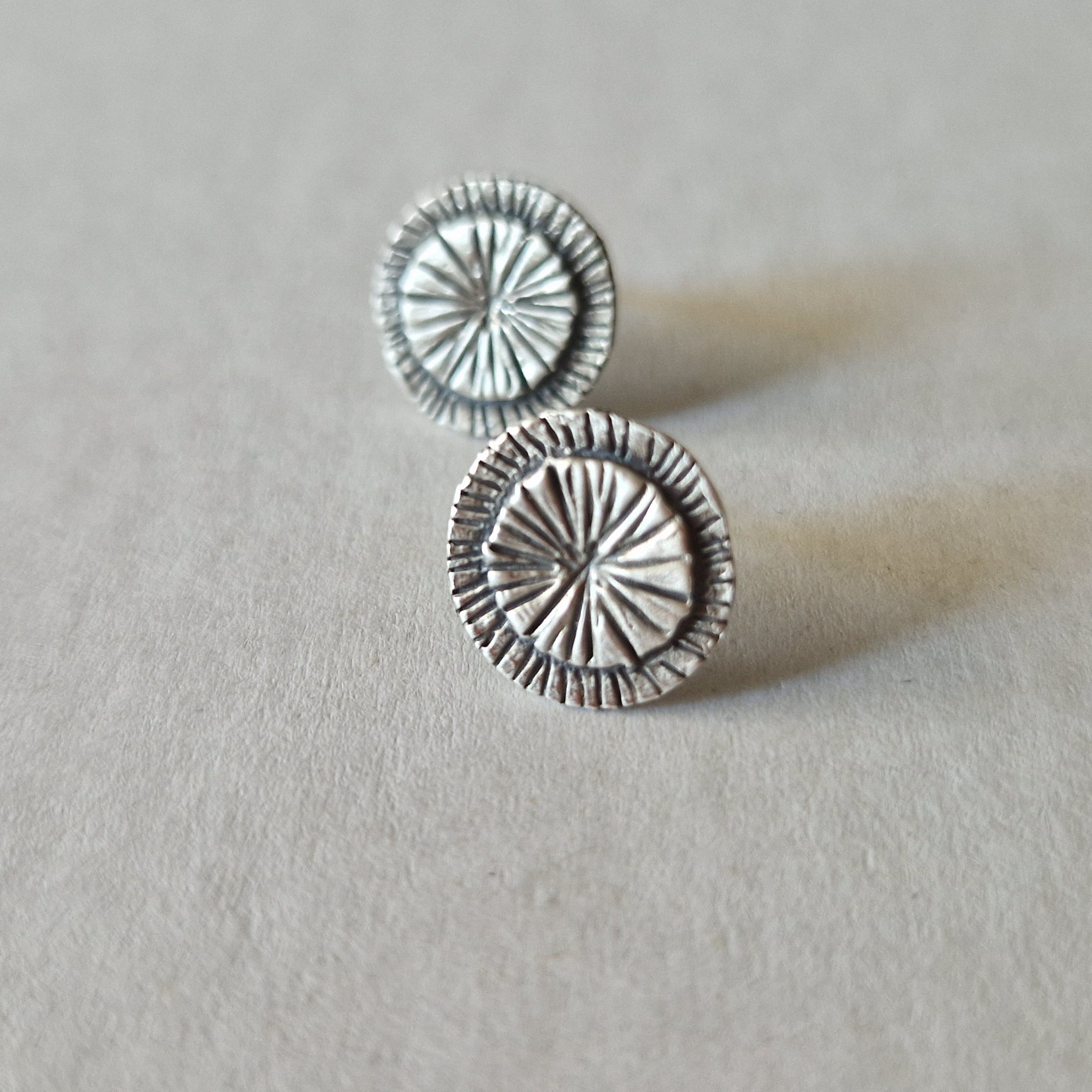 Silver Rosette Stud Earrings – Minimal Everyday Jewelry