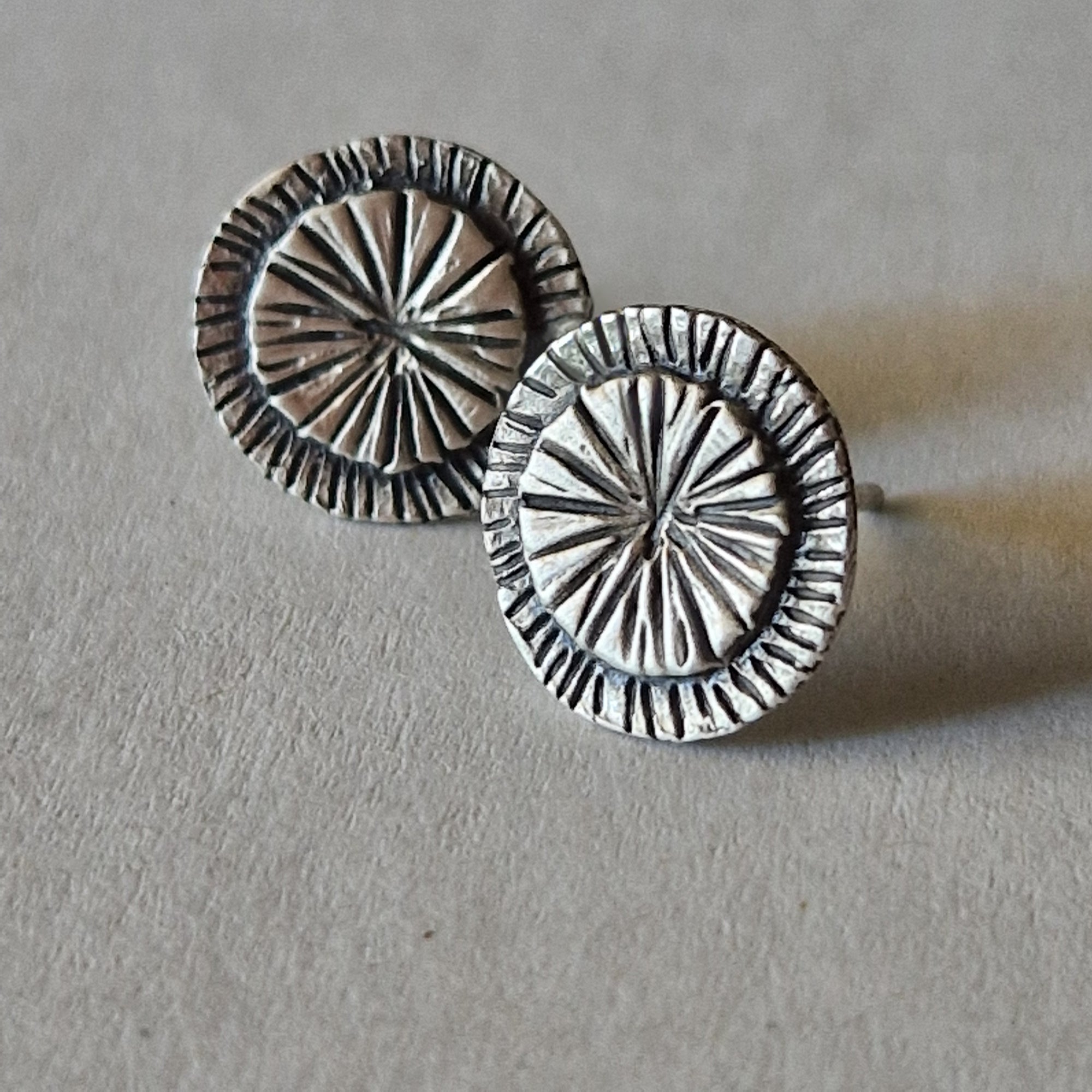 Silver Rosette Stud Earrings – Minimal Everyday Jewelry