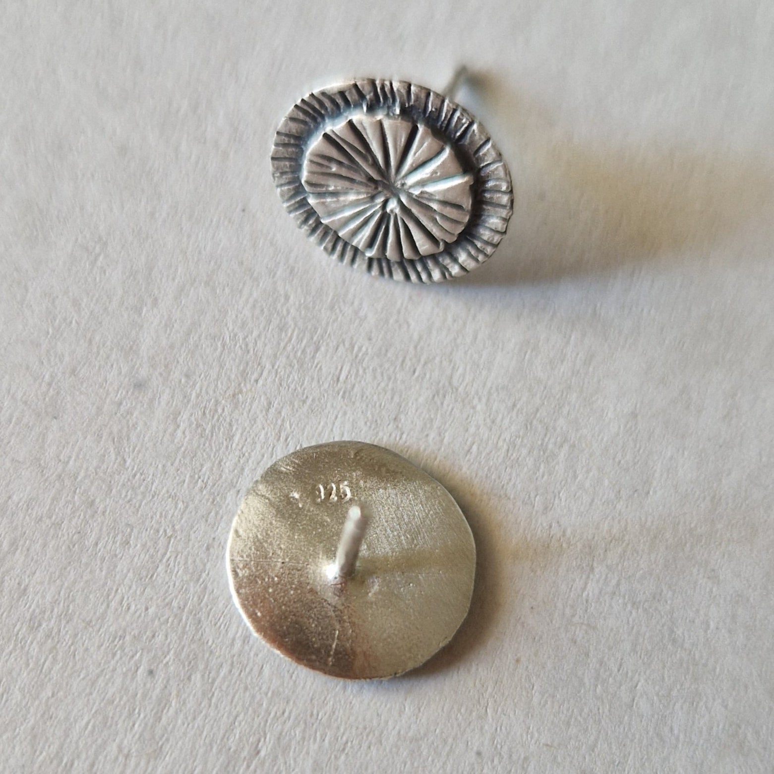 Silver Rosette Stud Earrings – Minimal Everyday Jewelry