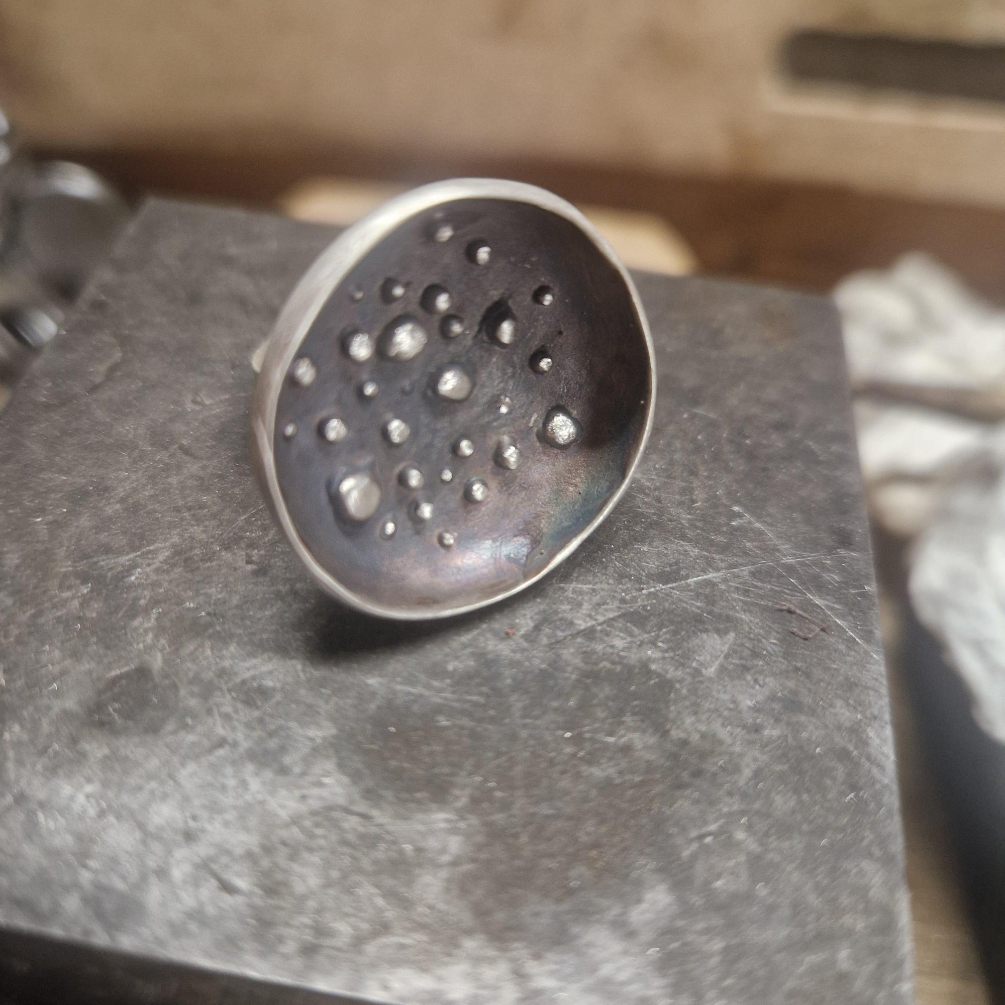 Silver «Moon» Ring – Contemporary Sterling Silver Adjustable Ring