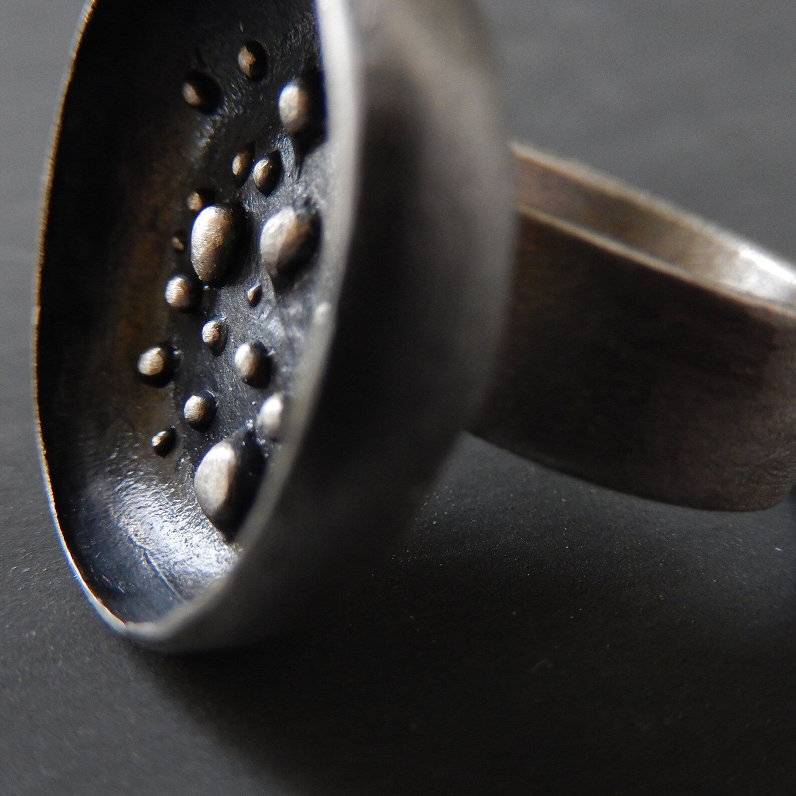 Silver «Moon» Ring – Contemporary Sterling Silver Adjustable Ring
