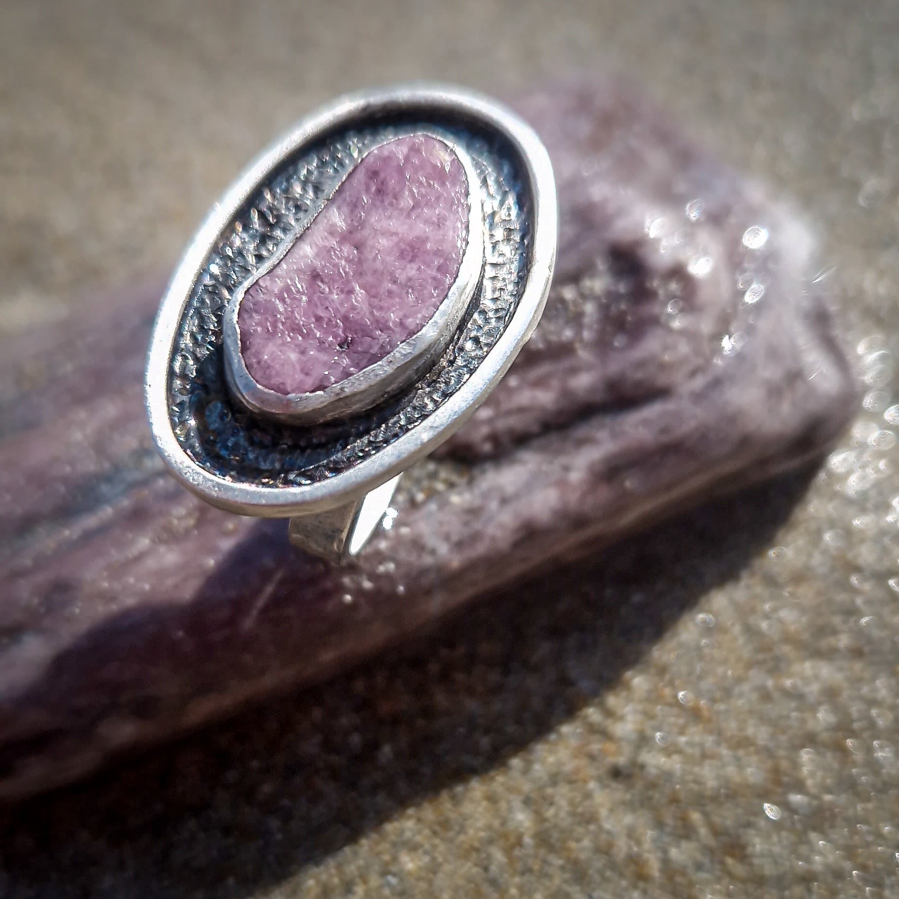 Raw Ruby Slice Ring