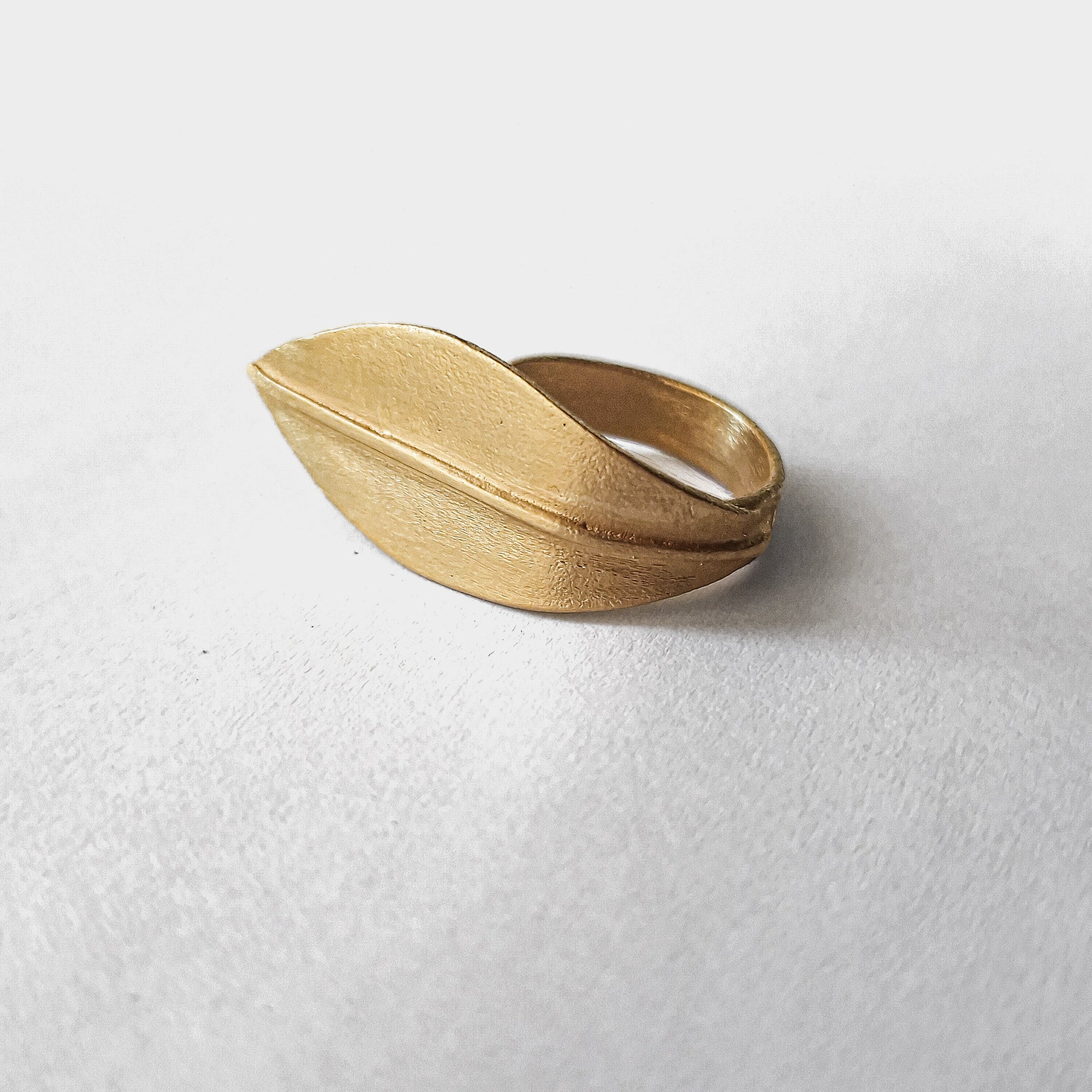 Gold plated ring «Olive Leaves»