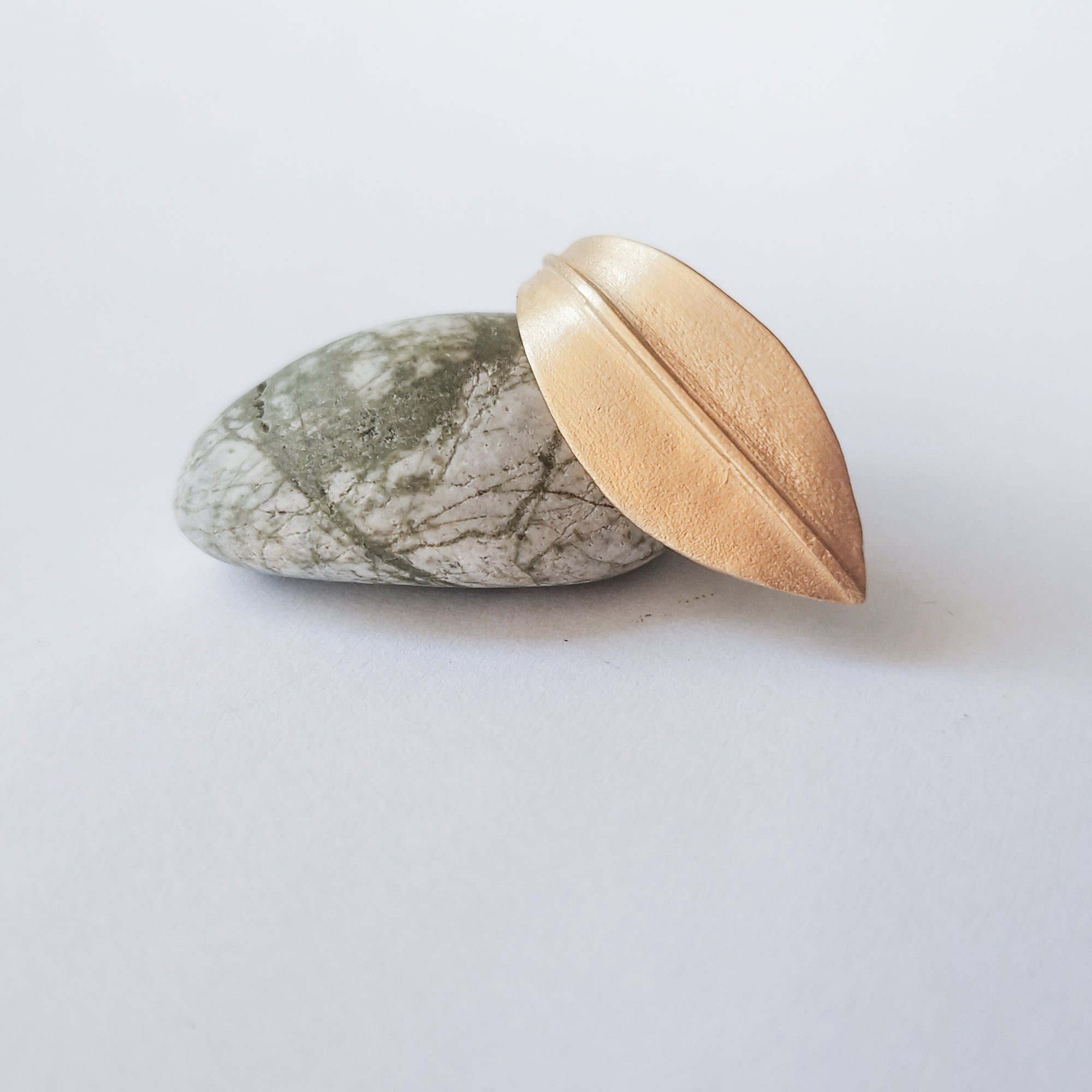 Gold plated ring «Olive Leaves»