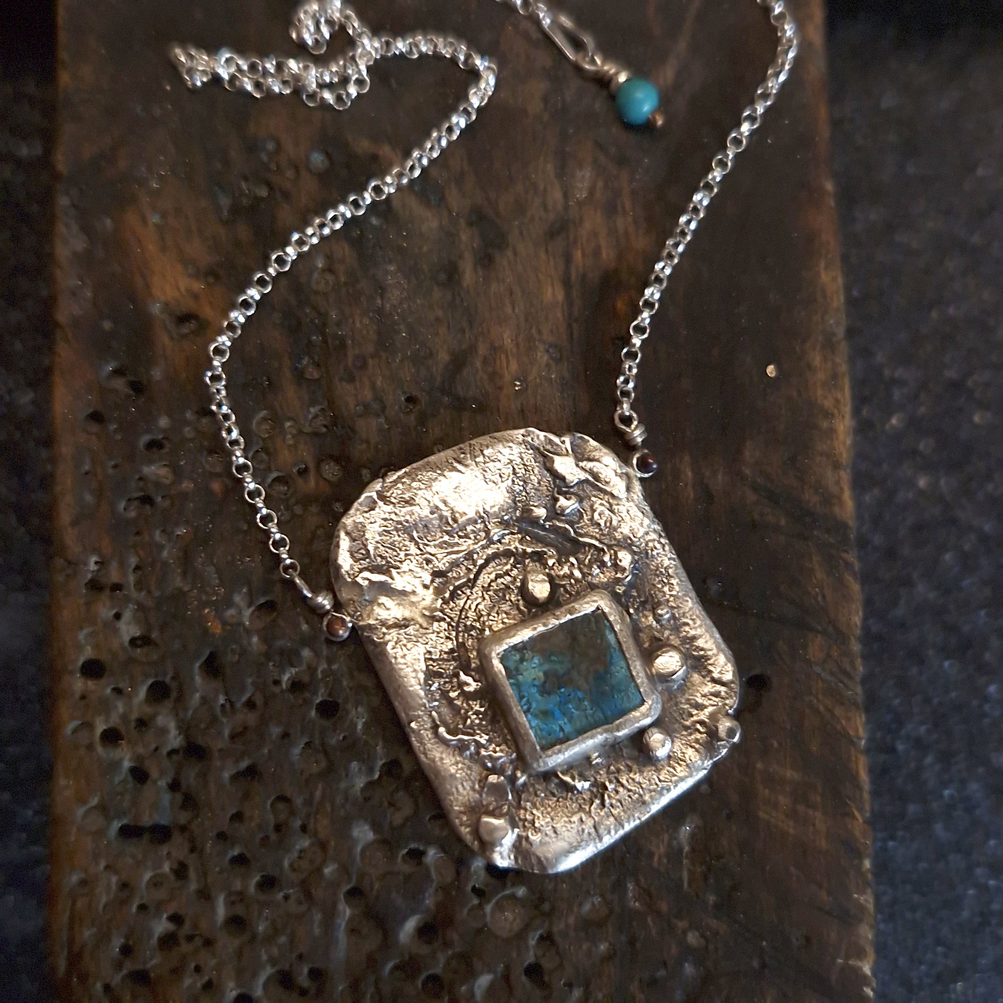 Silver turquoise necklace