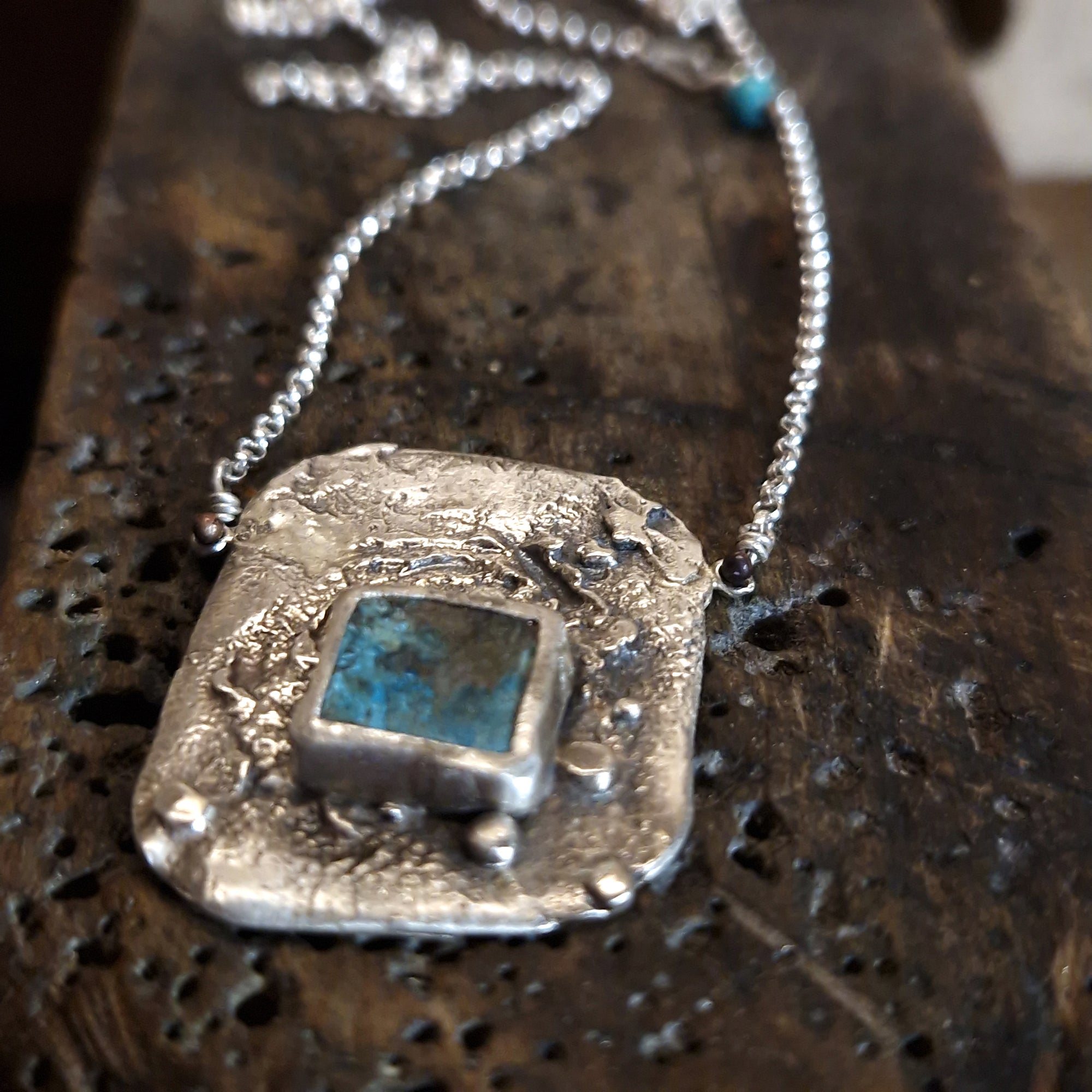 Silver turquoise necklace