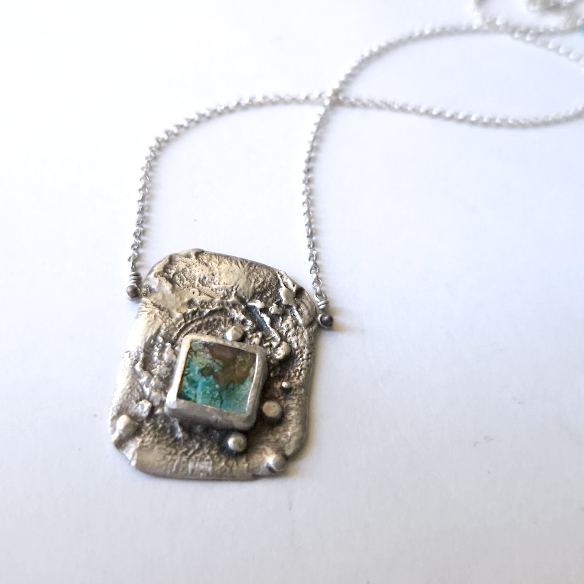 Silver turquoise necklace