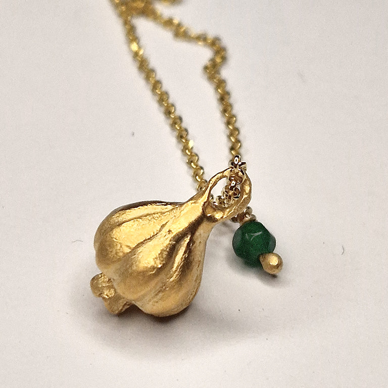 Good luck charms: Garlic necklace