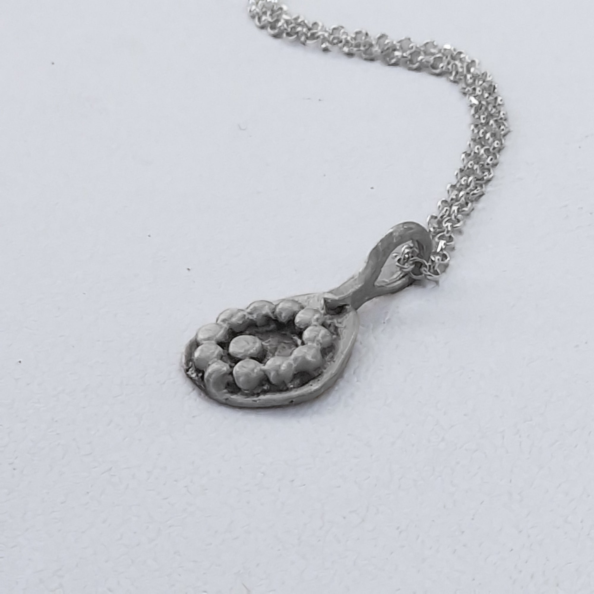 Small silver necklace «Dots»