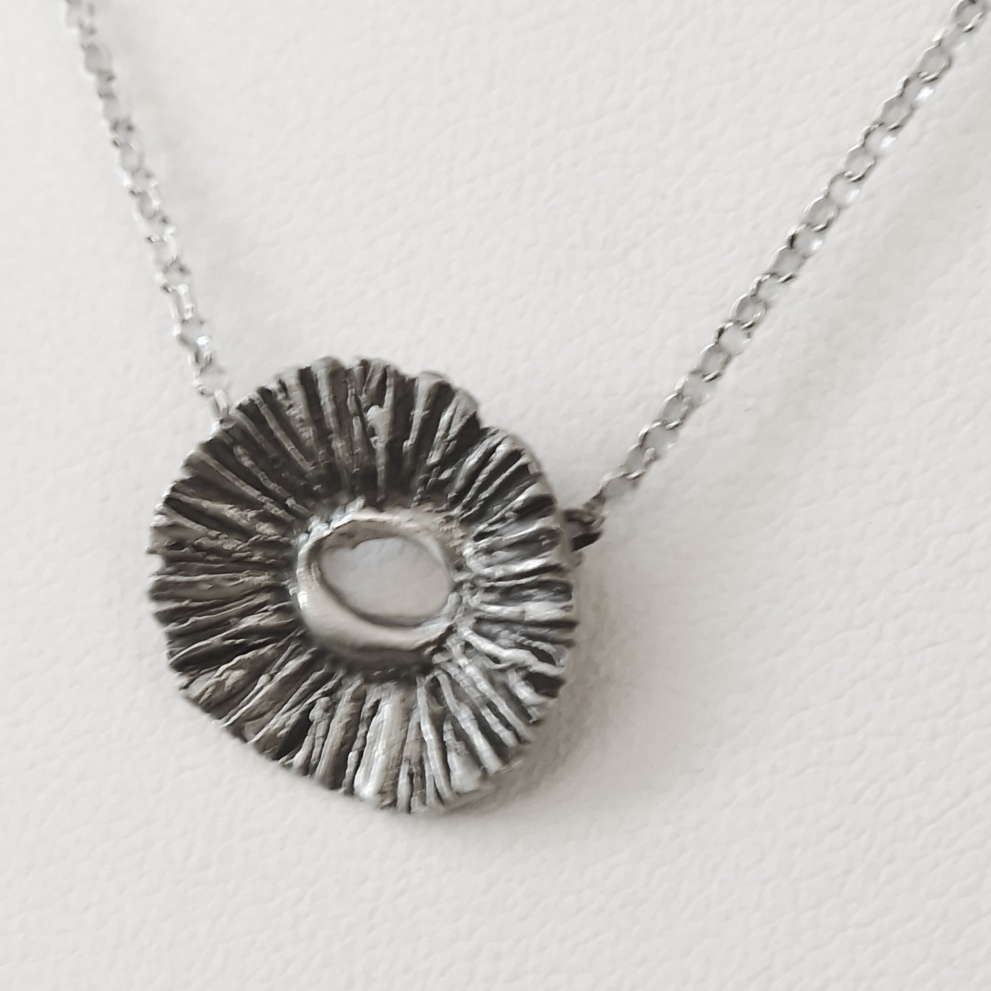 Silver «flower» necklace