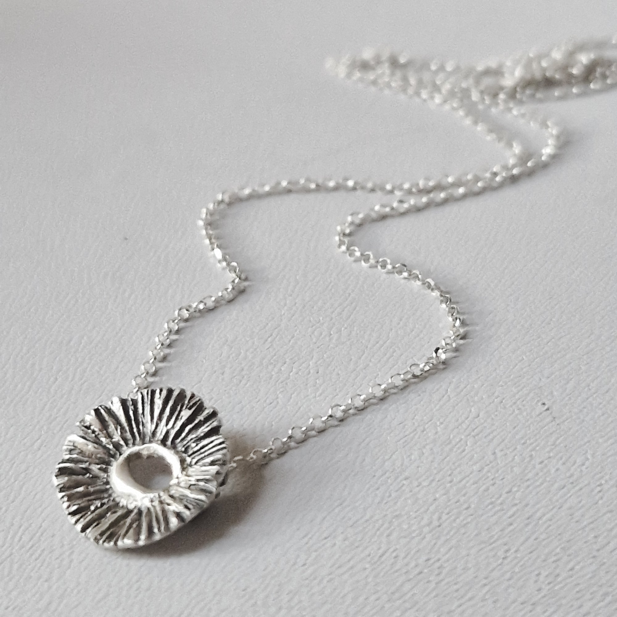 Silver «flower» necklace