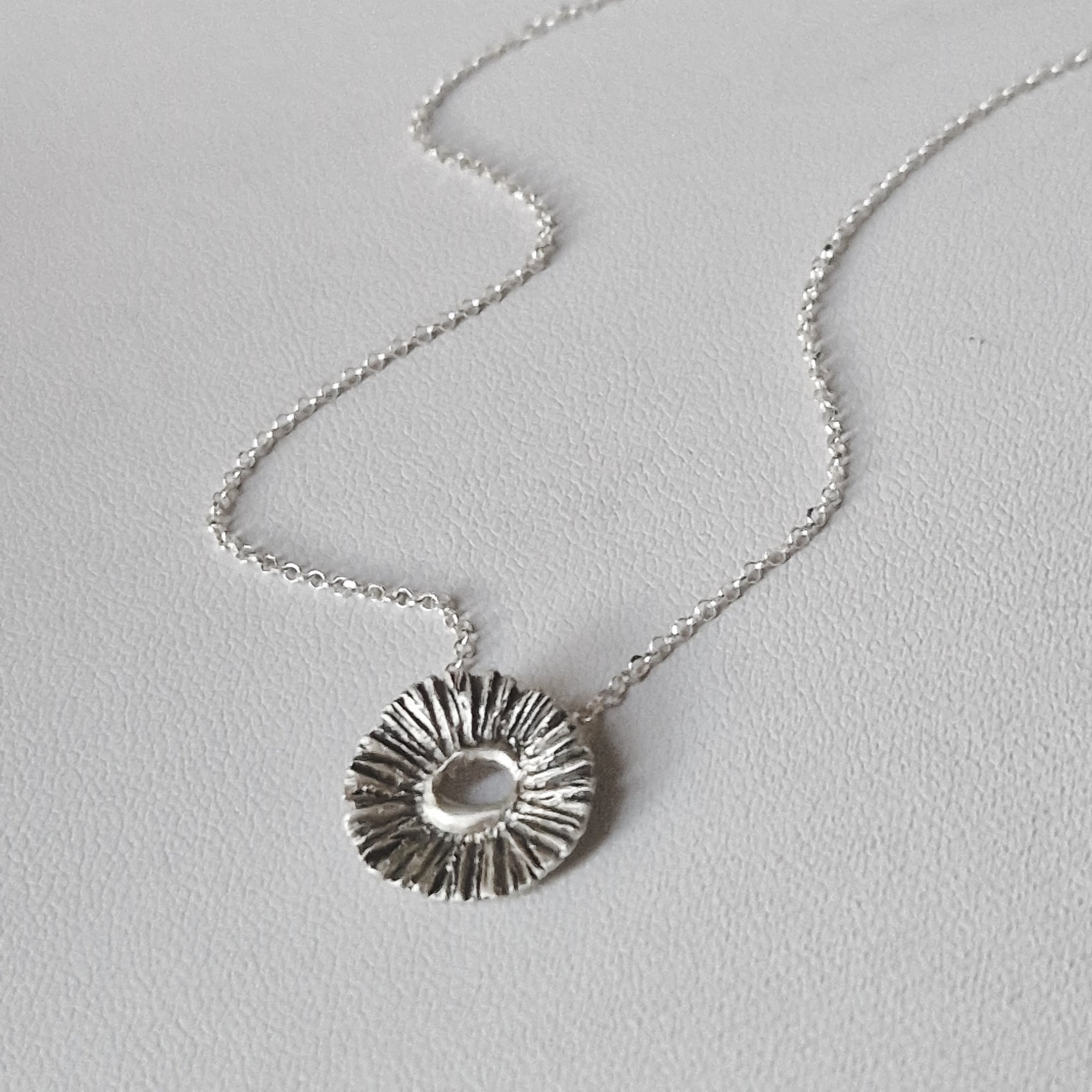 Silver «flower» necklace