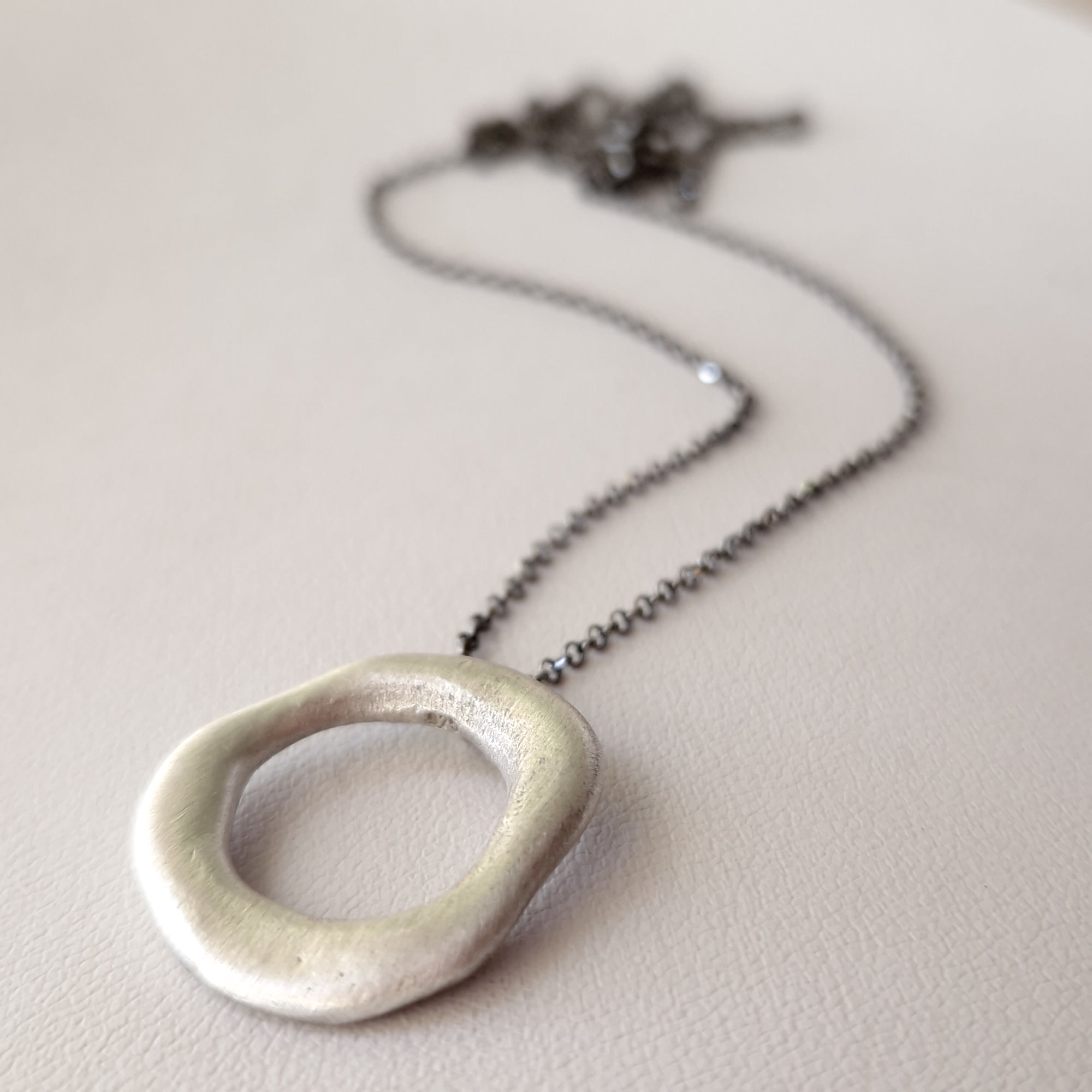 Silver necklace «Circle»