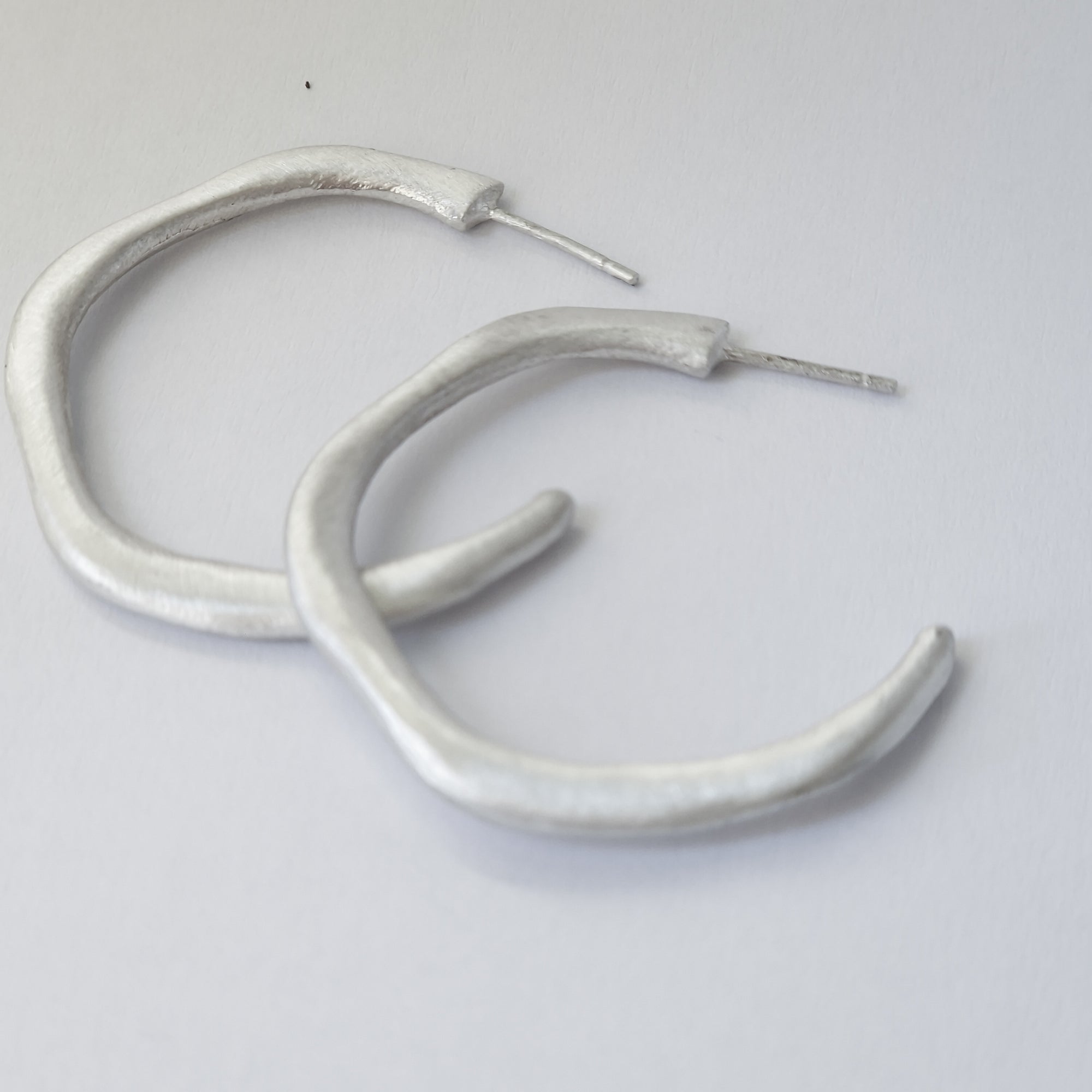 Silver hoop earrings