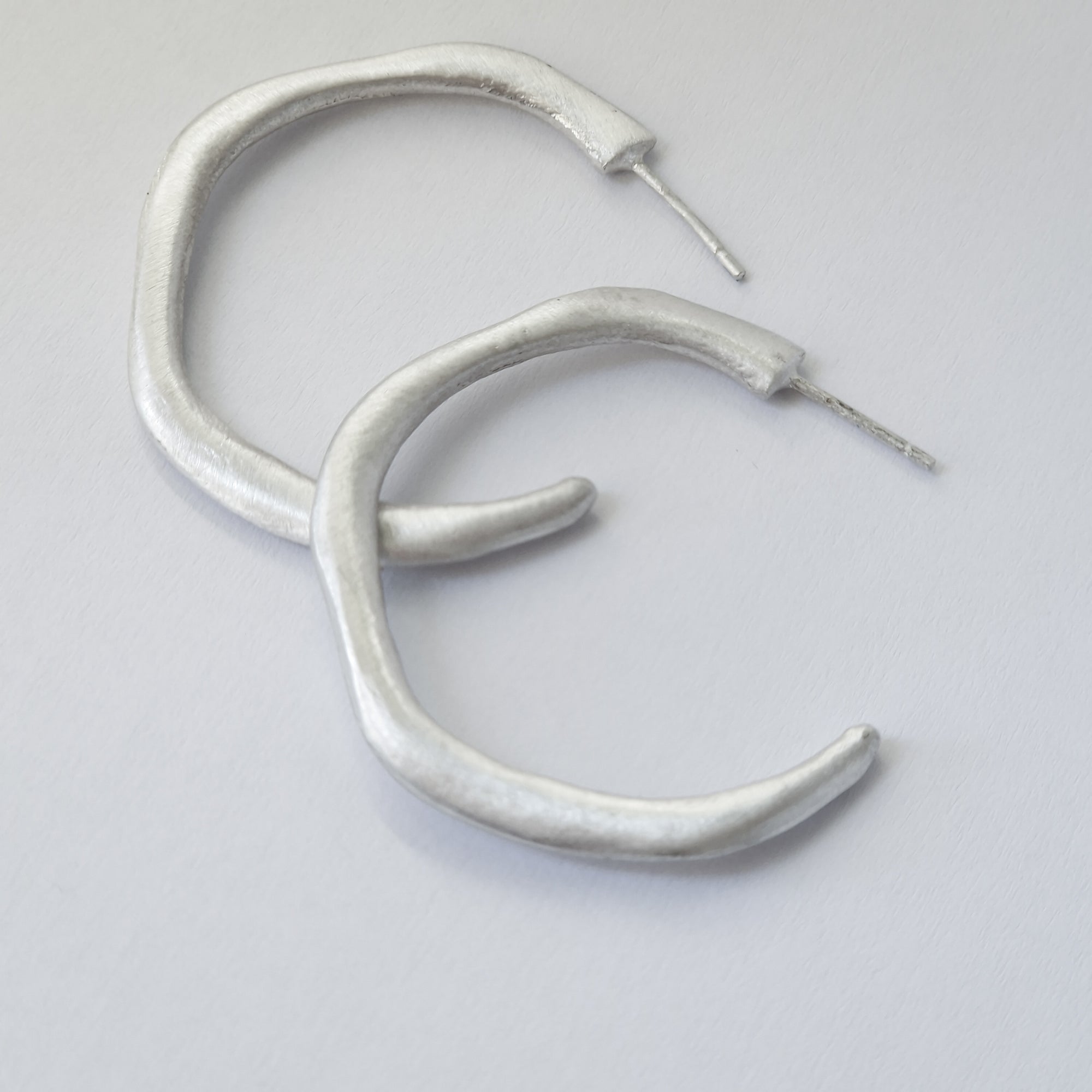 Silver hoop earrings