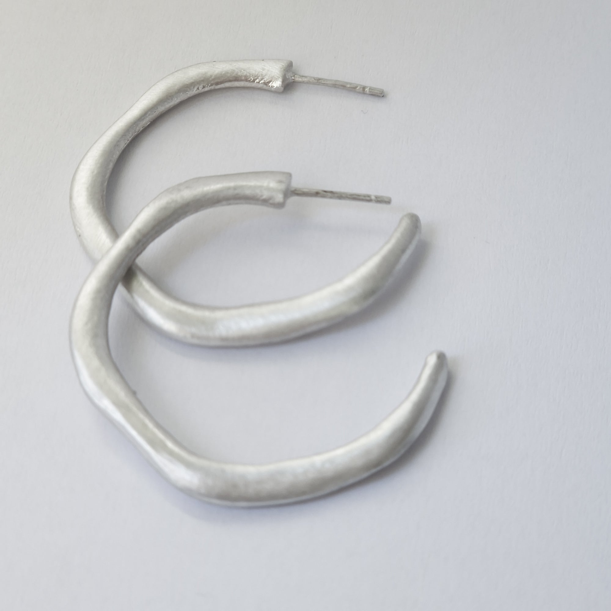 Silver hoop earrings