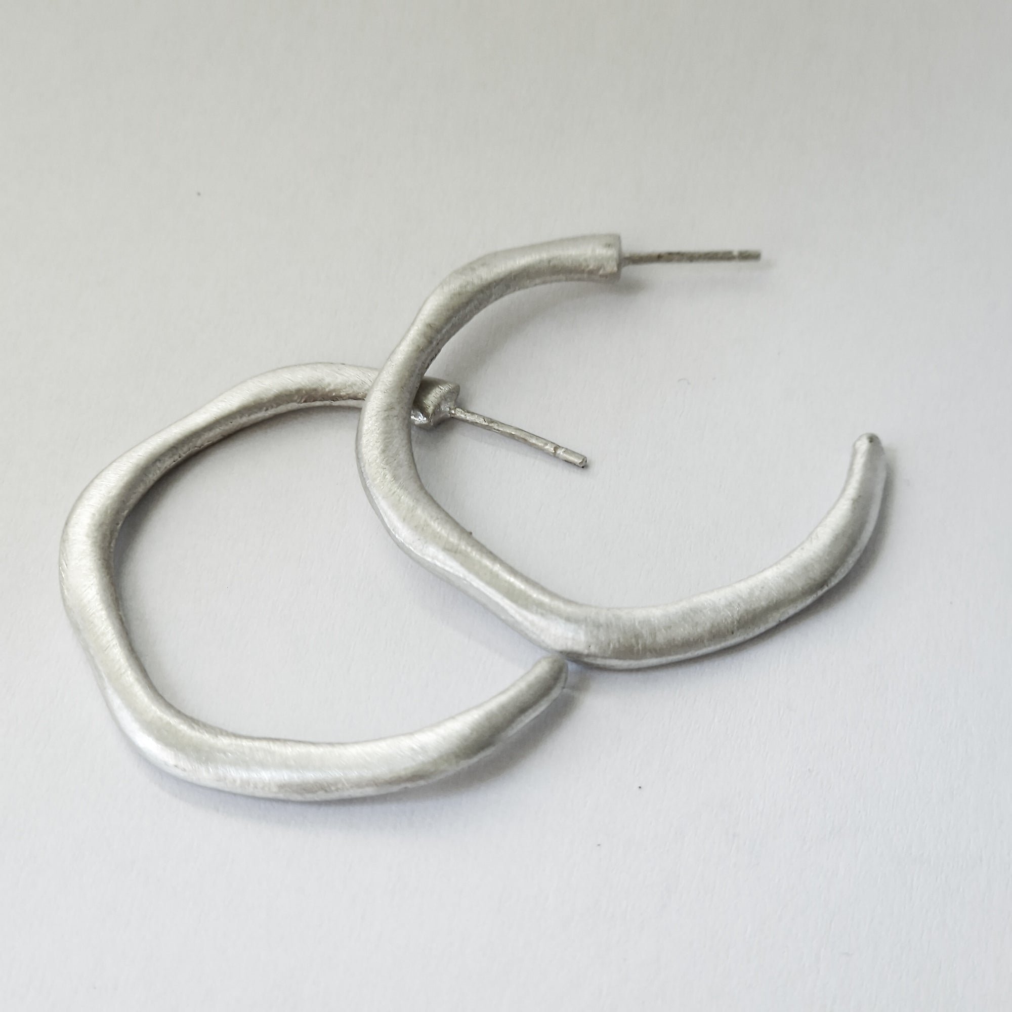 Silver hoop earrings