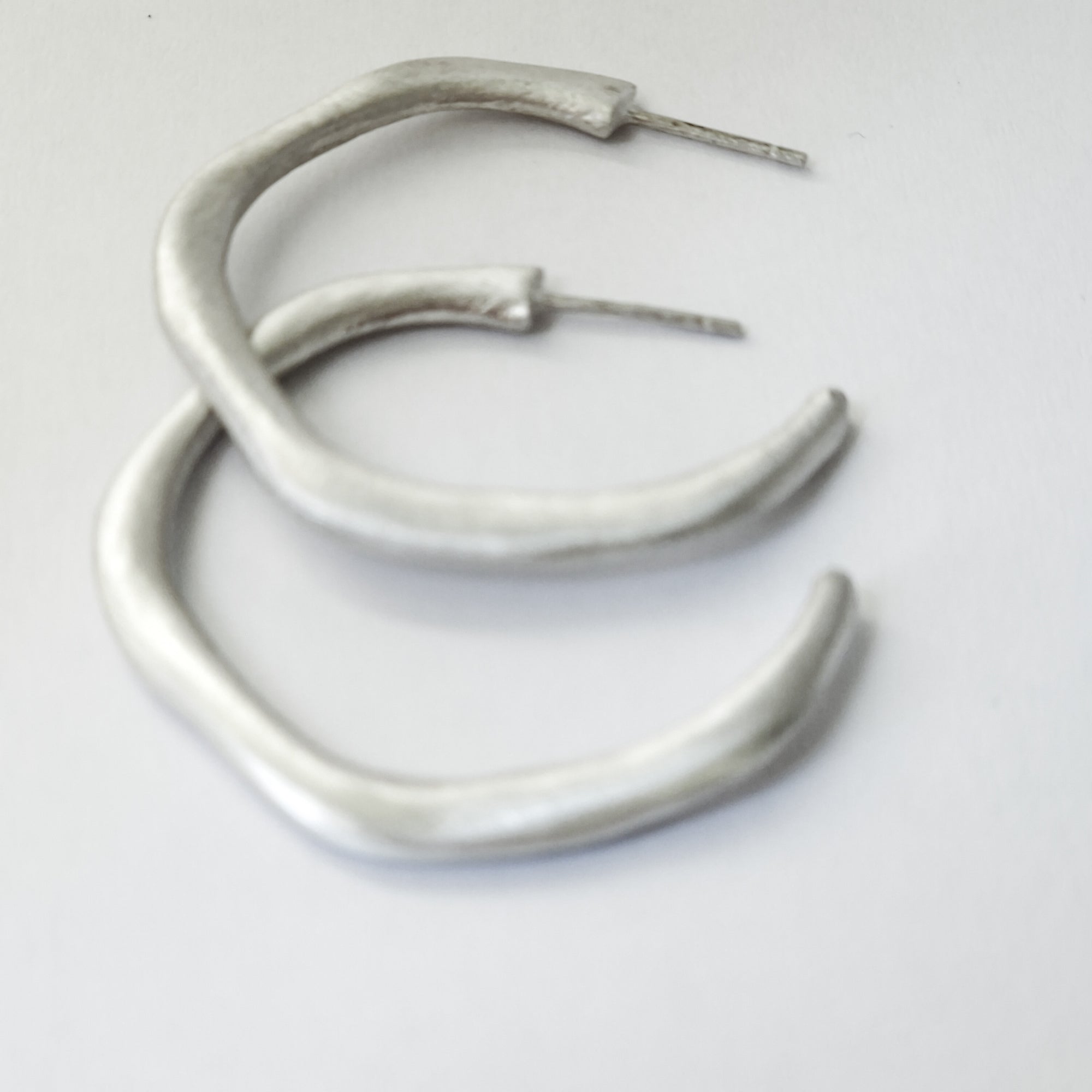 Silver hoop earrings