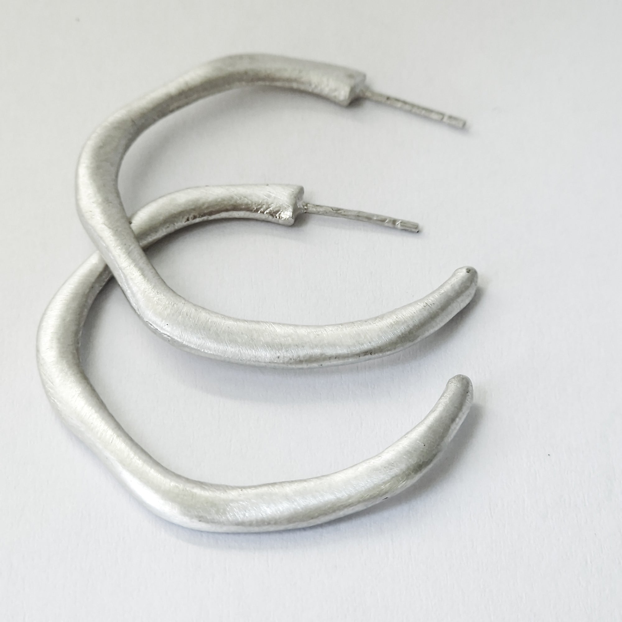 Silver hoop earrings