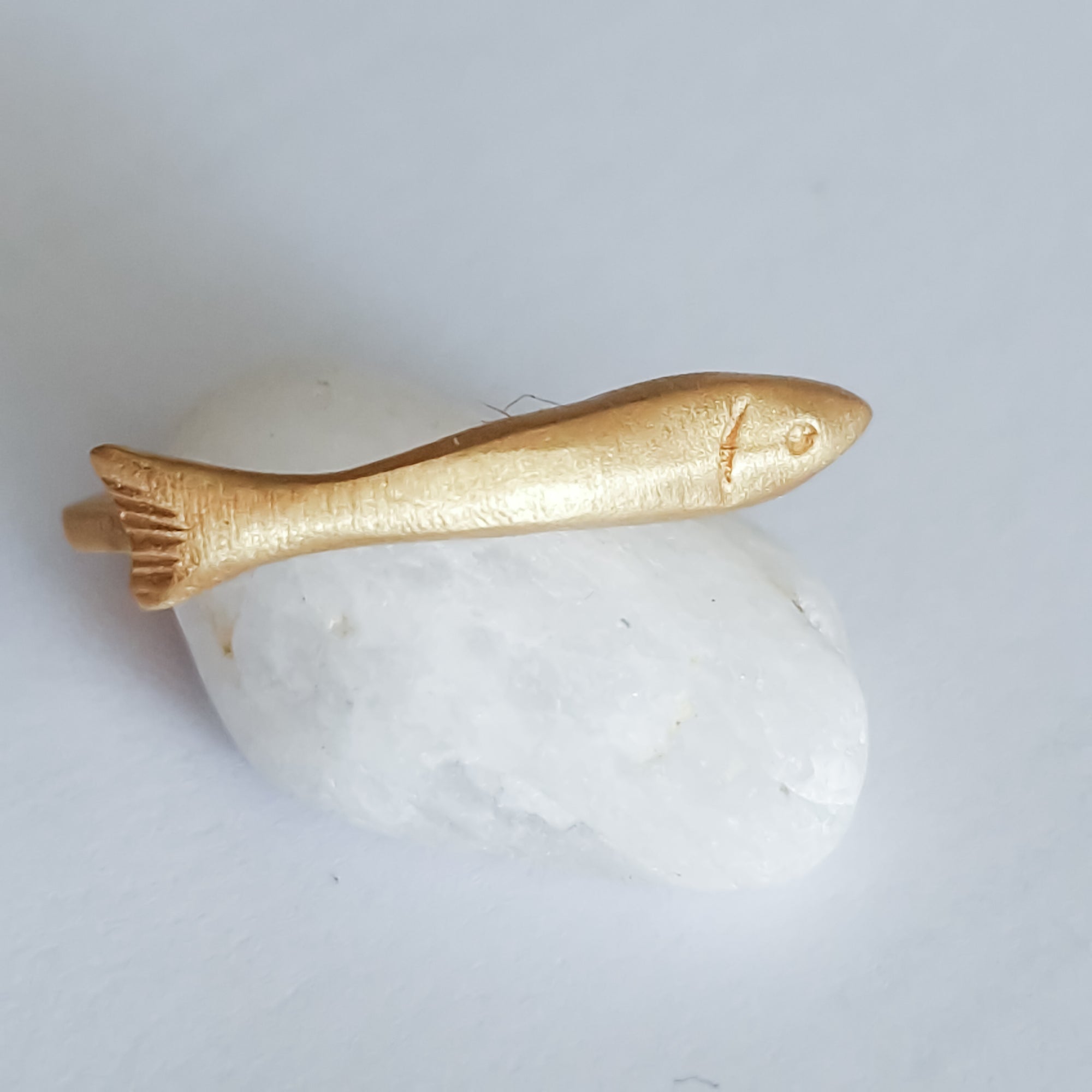 Gold plated «Fish» ring