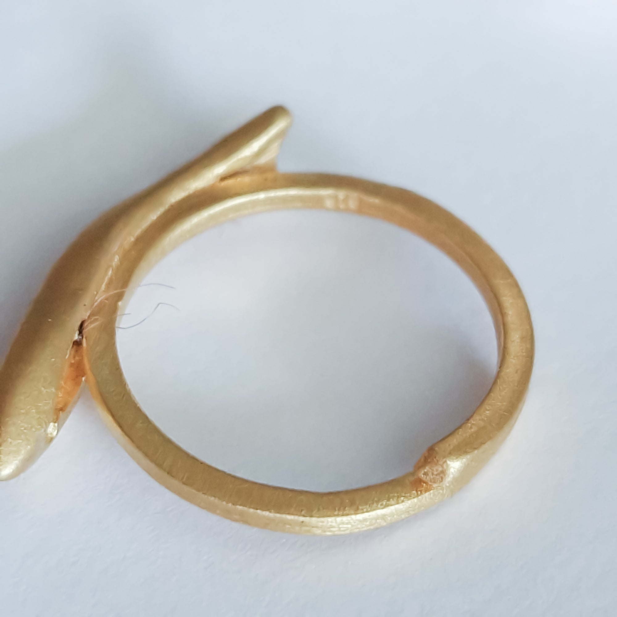 Gold plated «Fish» ring