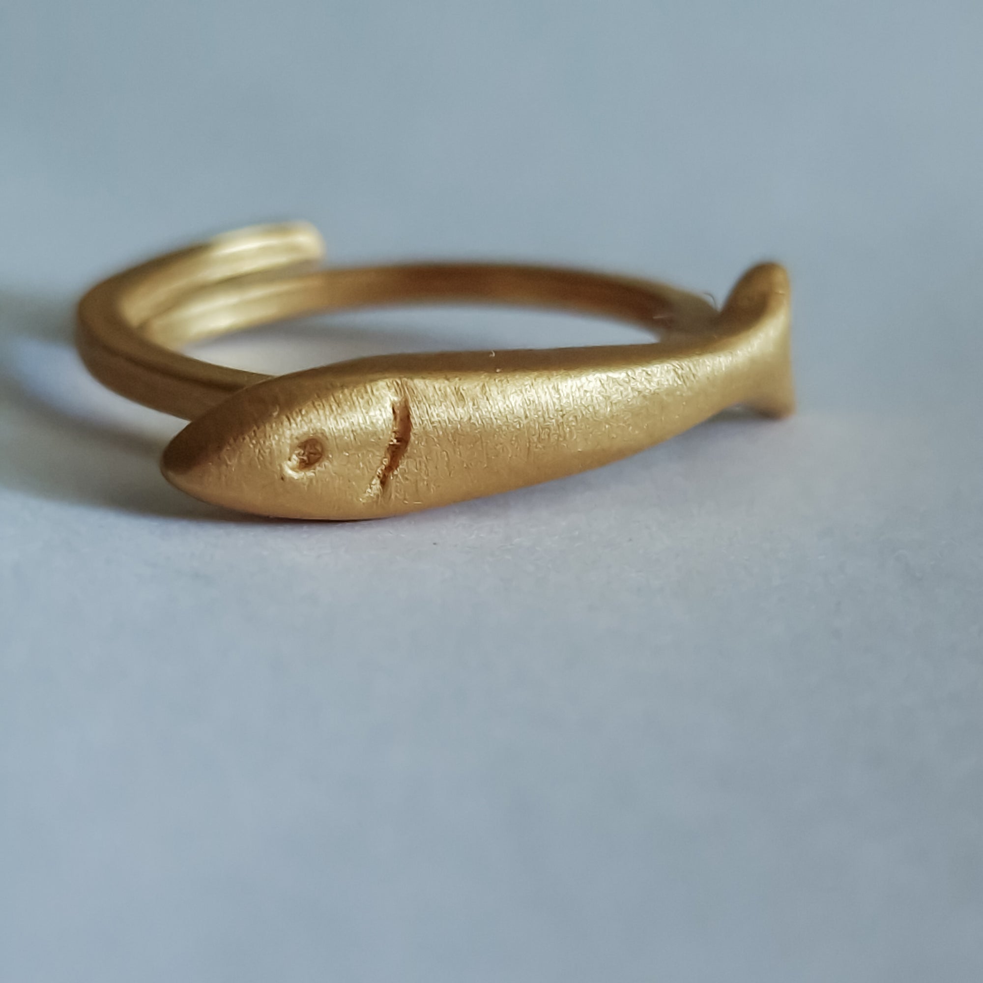 Gold plated «Fish» ring