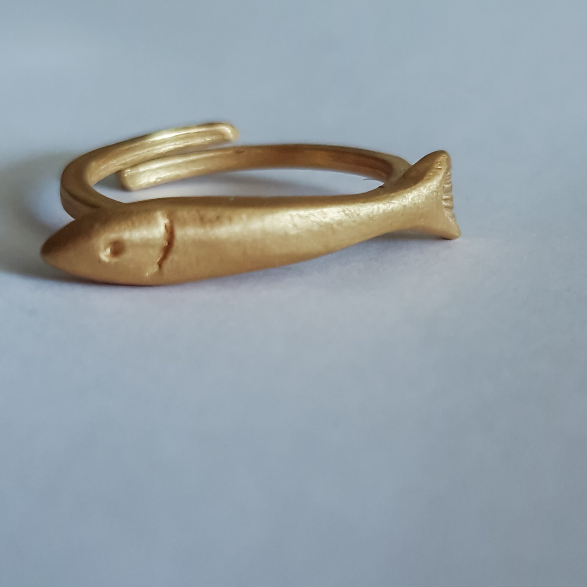 Gold plated «Fish» ring