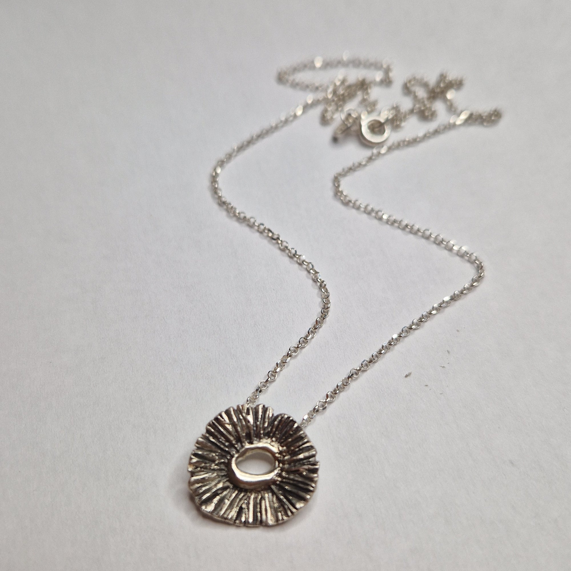 Silver «flower» necklace