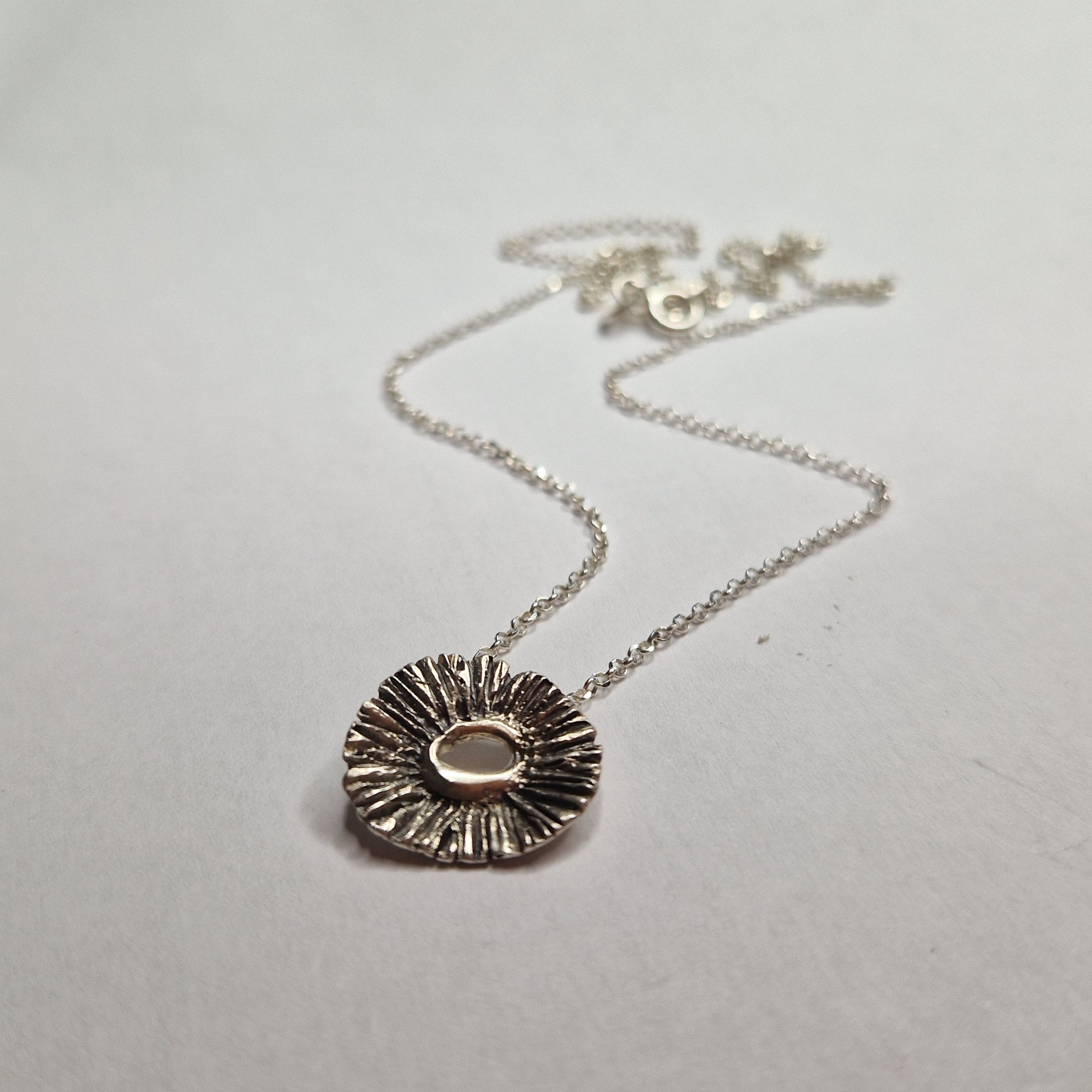 Silver «flower» necklace