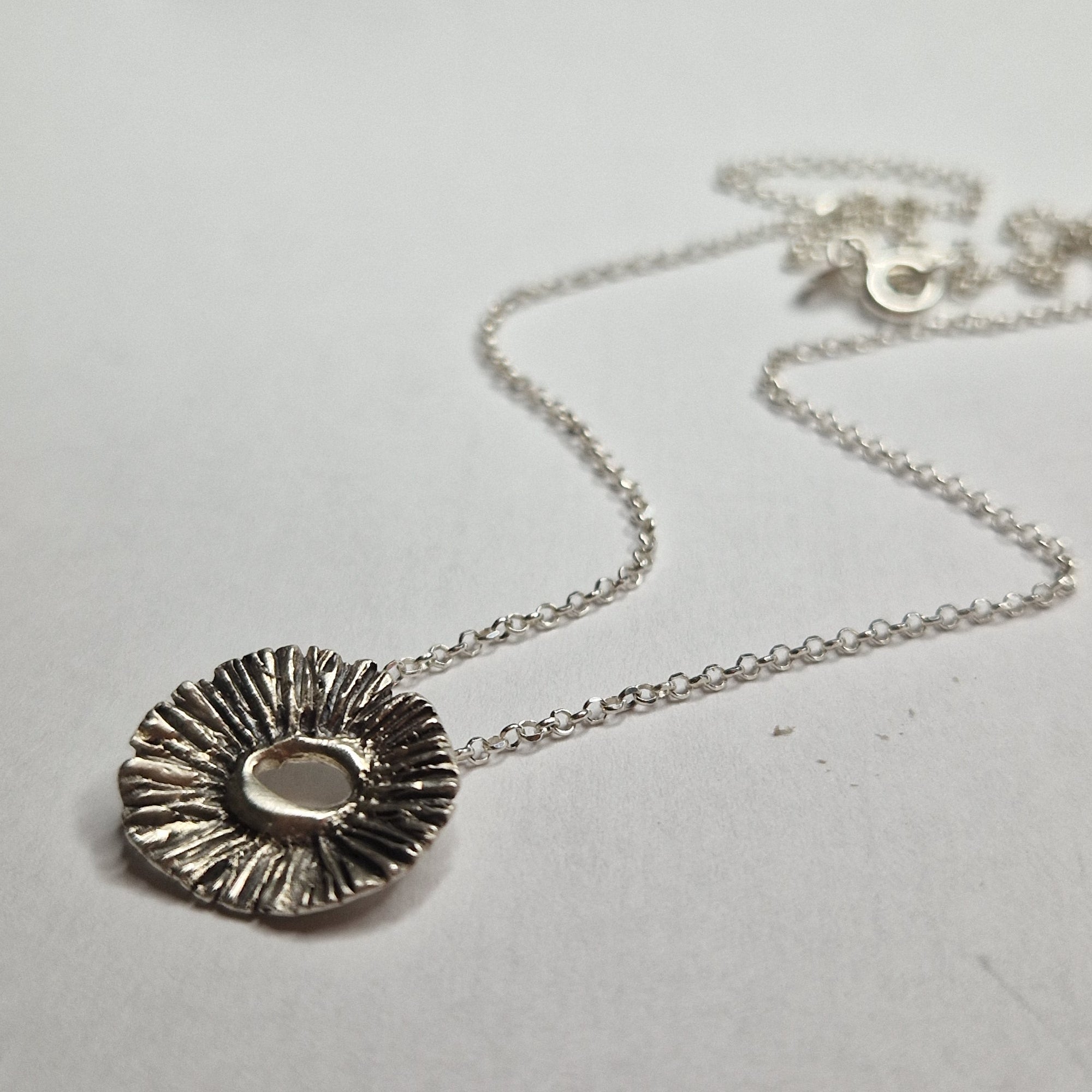 Silver «flower» necklace