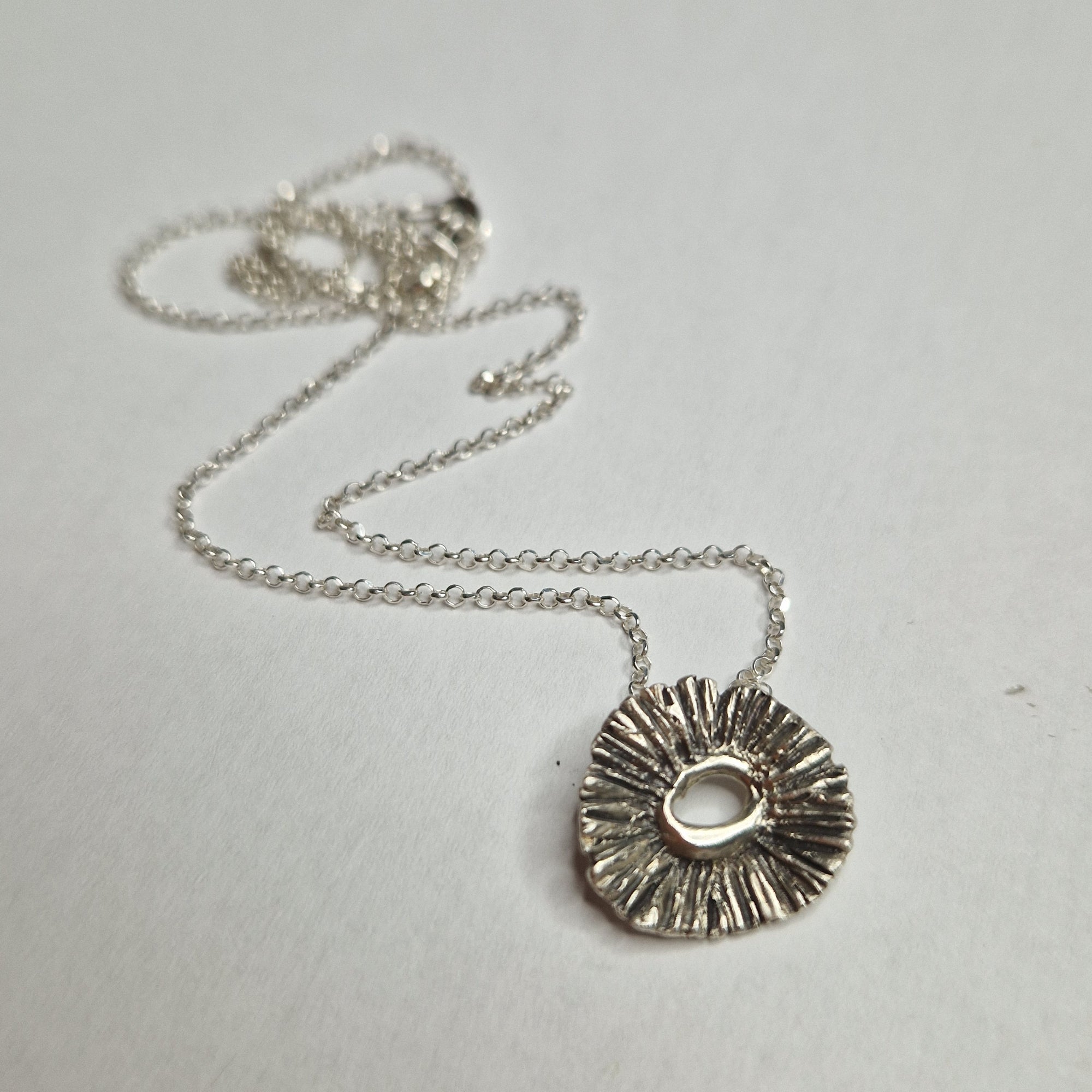 Silver «flower» necklace