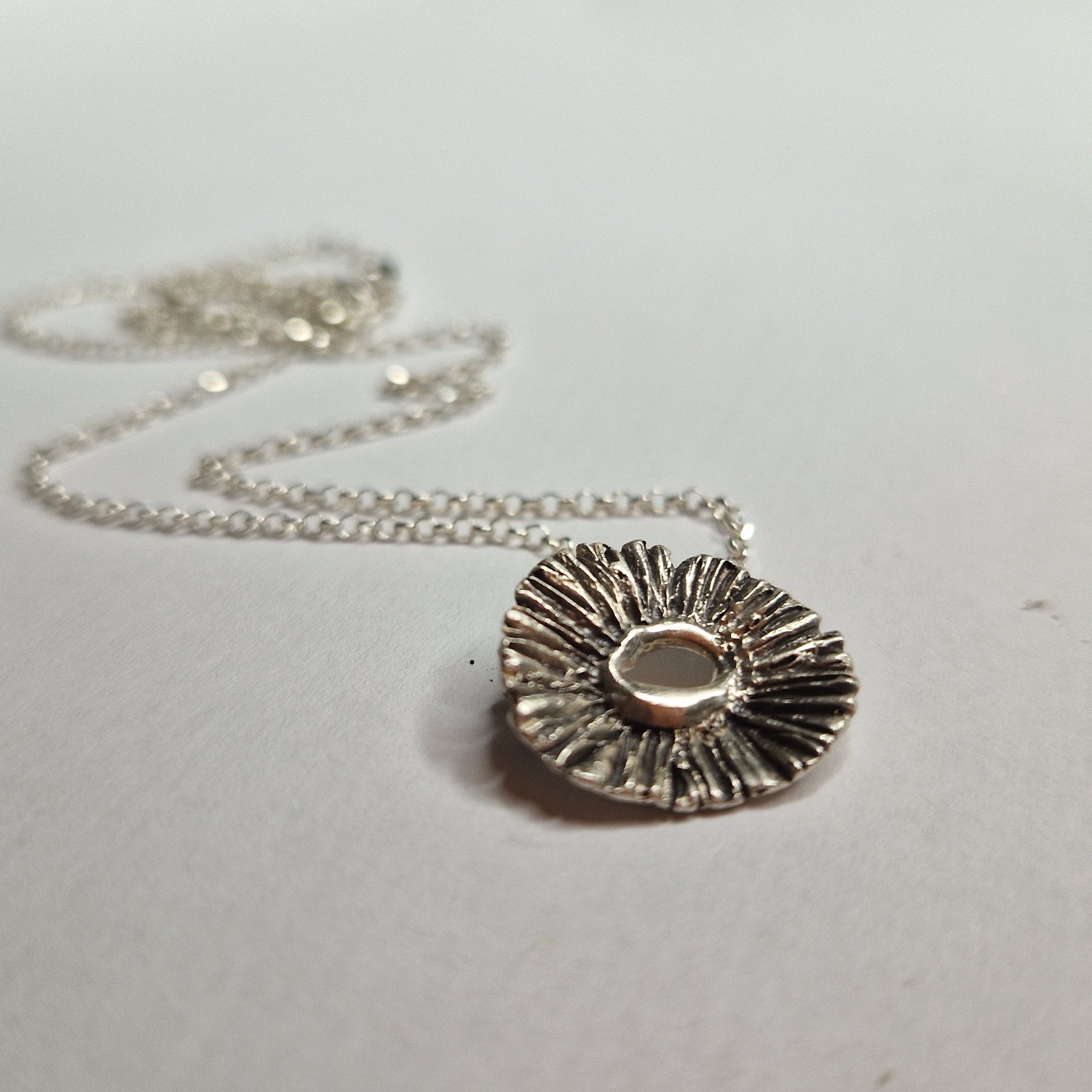 Silver «flower» necklace