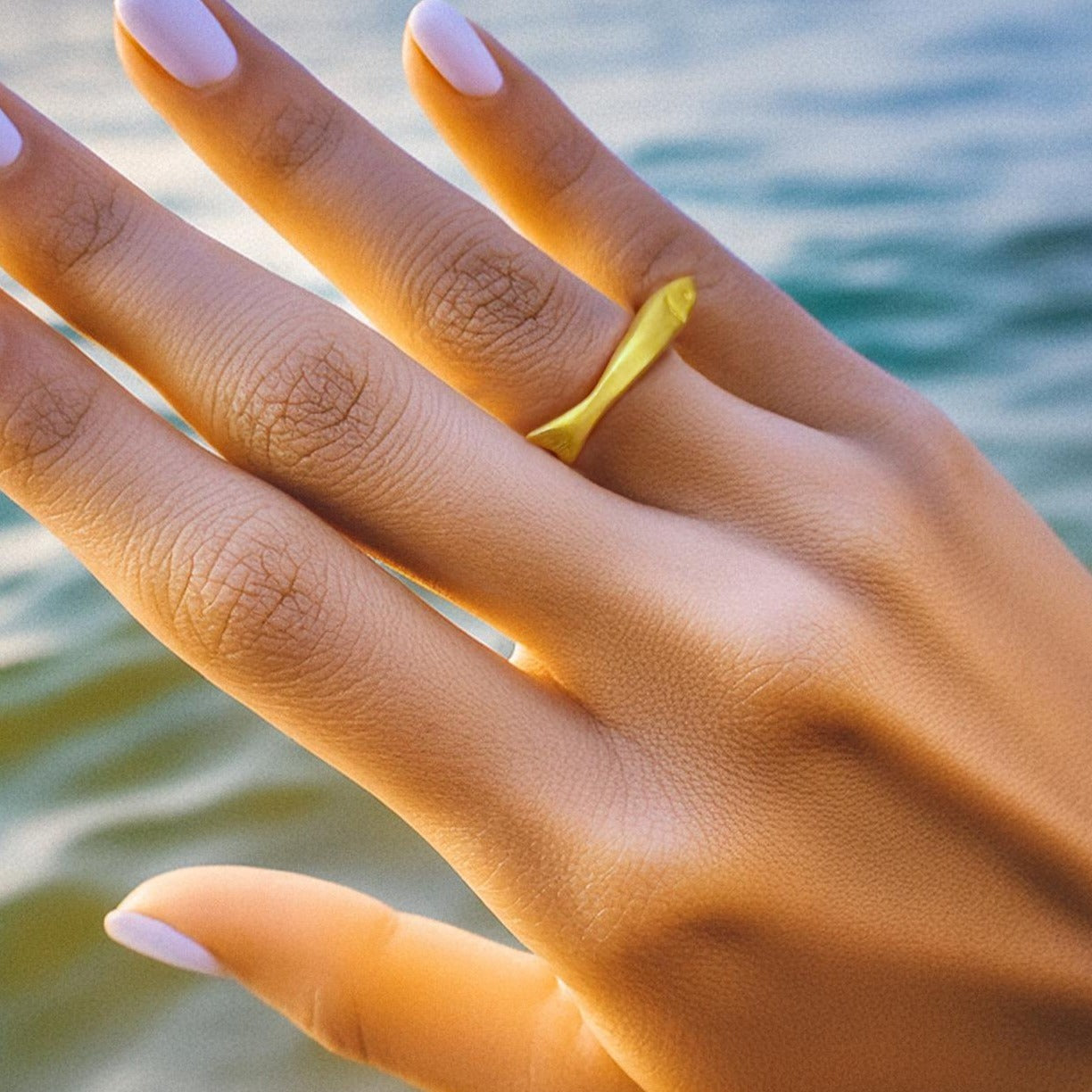 Gold plated «Fish» ring