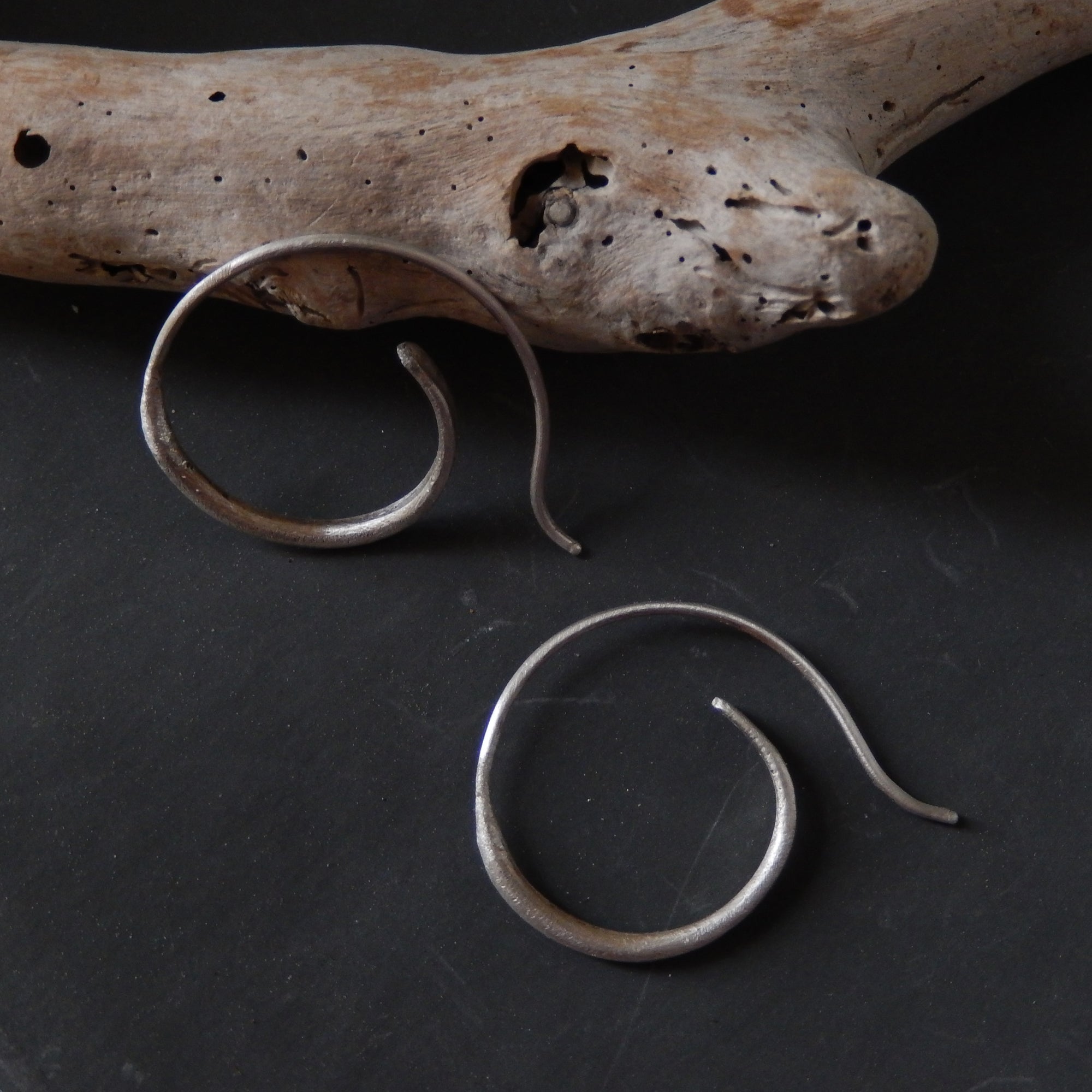 Spiral Sterling Silver Earrings