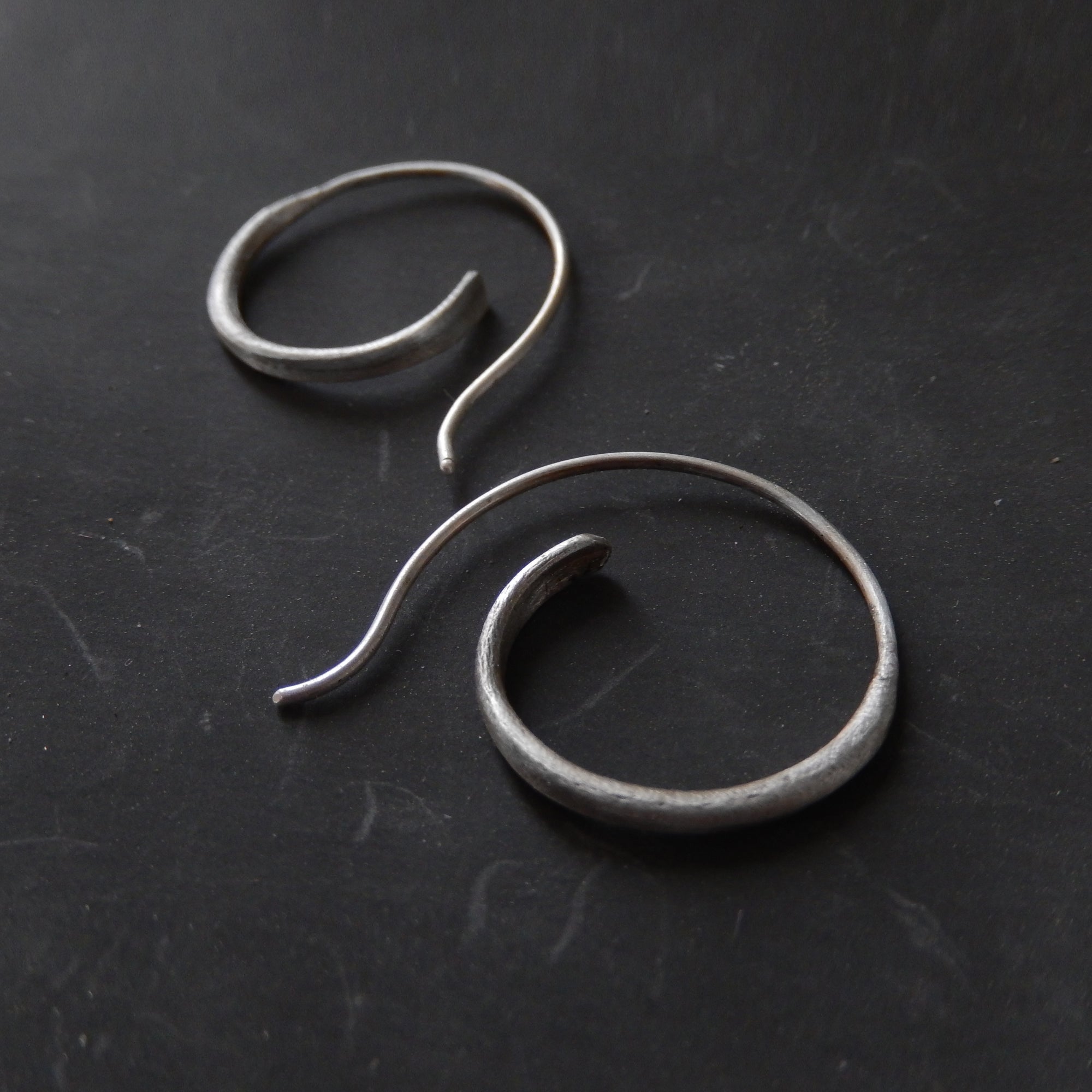 Spiral Sterling Silver Earrings