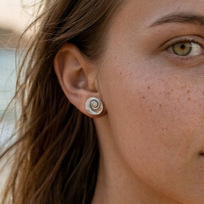 Sterling silver "Shiva eye" Stud Earrings